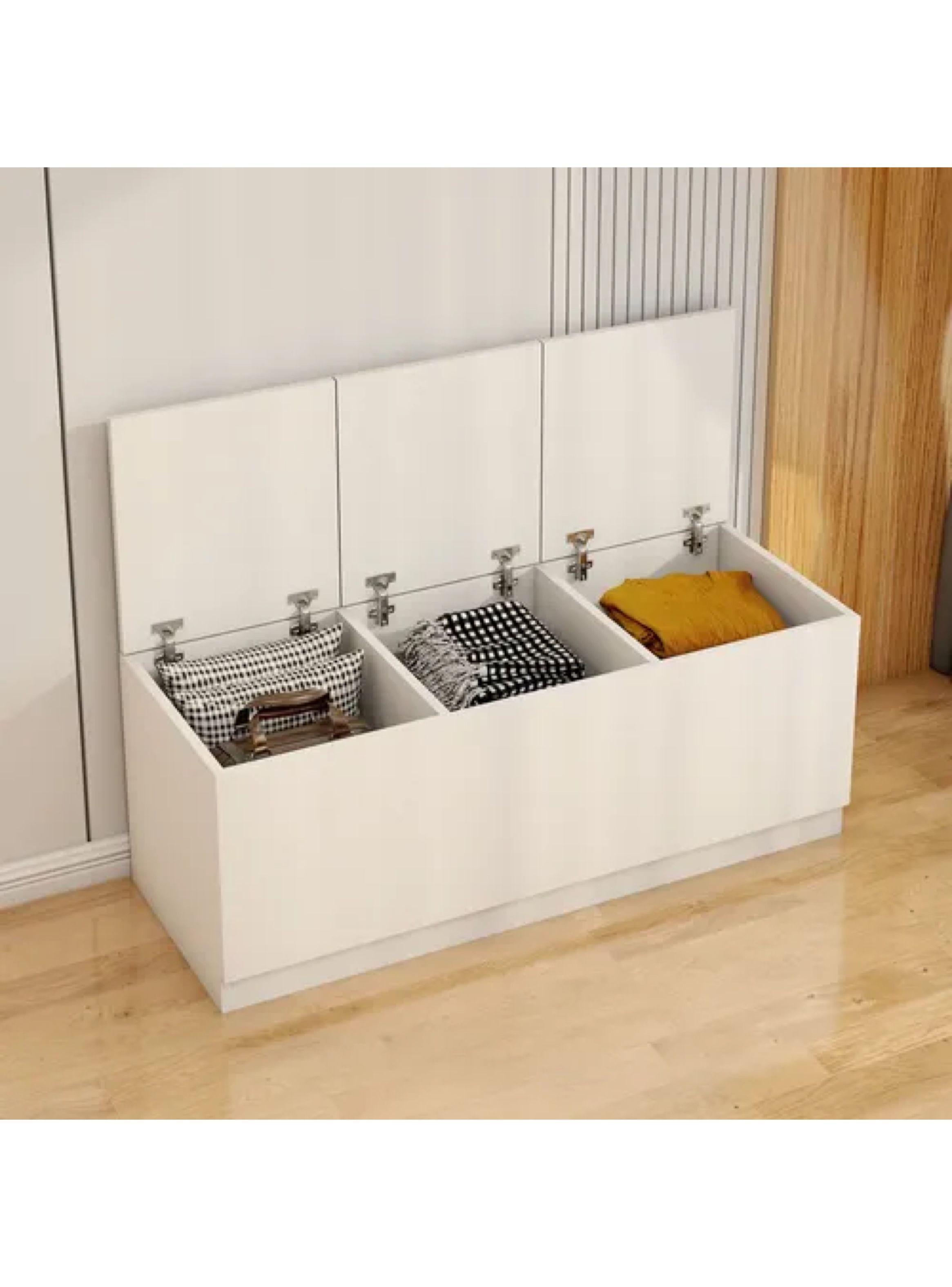Organizador De Ropa De Madera Estante Dormitorio Bajoventana Blanco-1