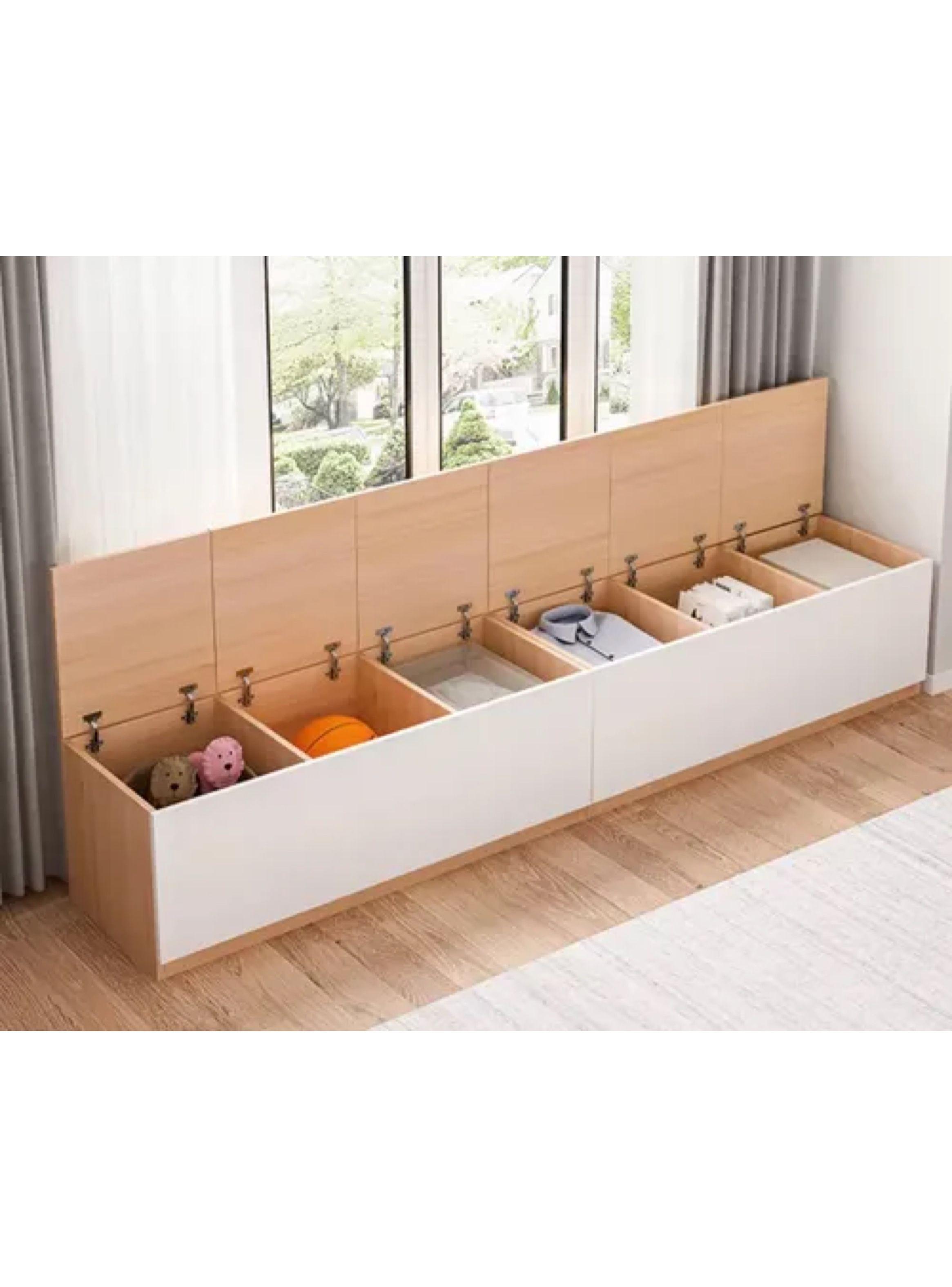 Organizador De Ropa De Madera Estante Dormitorio Bajoventana Blanco-4