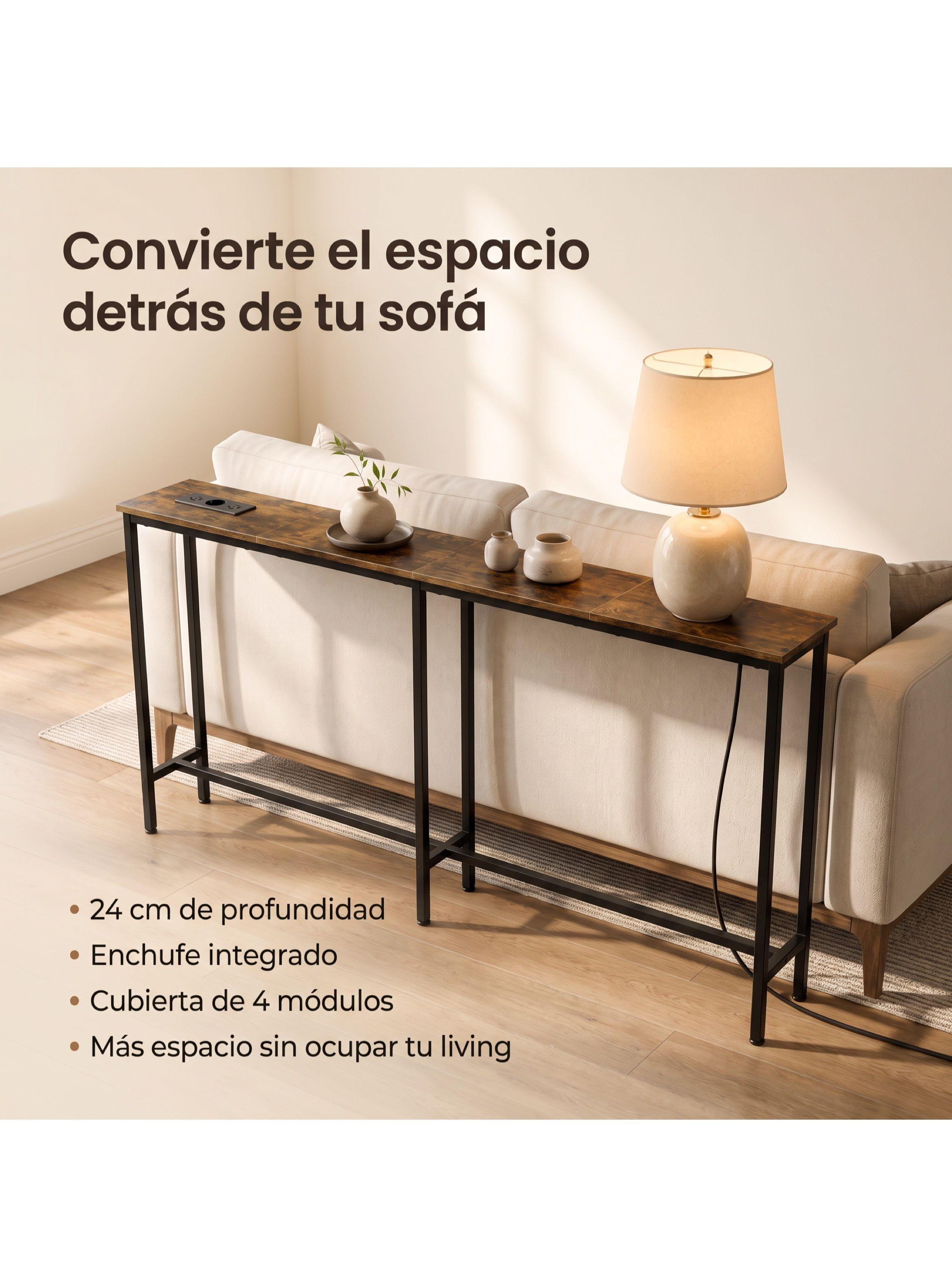 Mesa Lateral Con Enchufe Aveline Para Sofá Y Carga Usb YN166140R-7