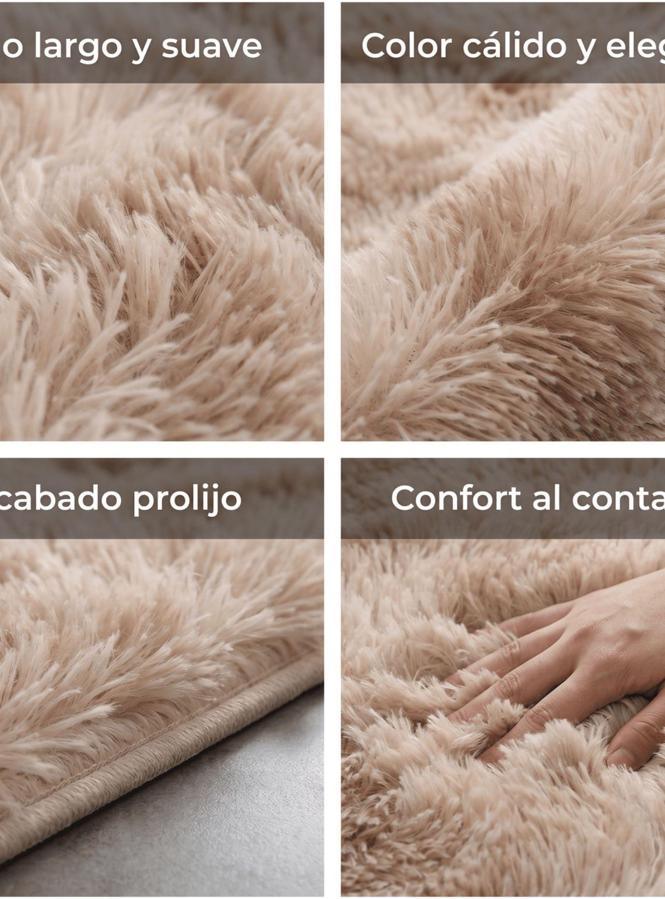 Bajada De Cama Peluda Alfombra 60x160 Cm Homer Design 60*160cm caqui-3