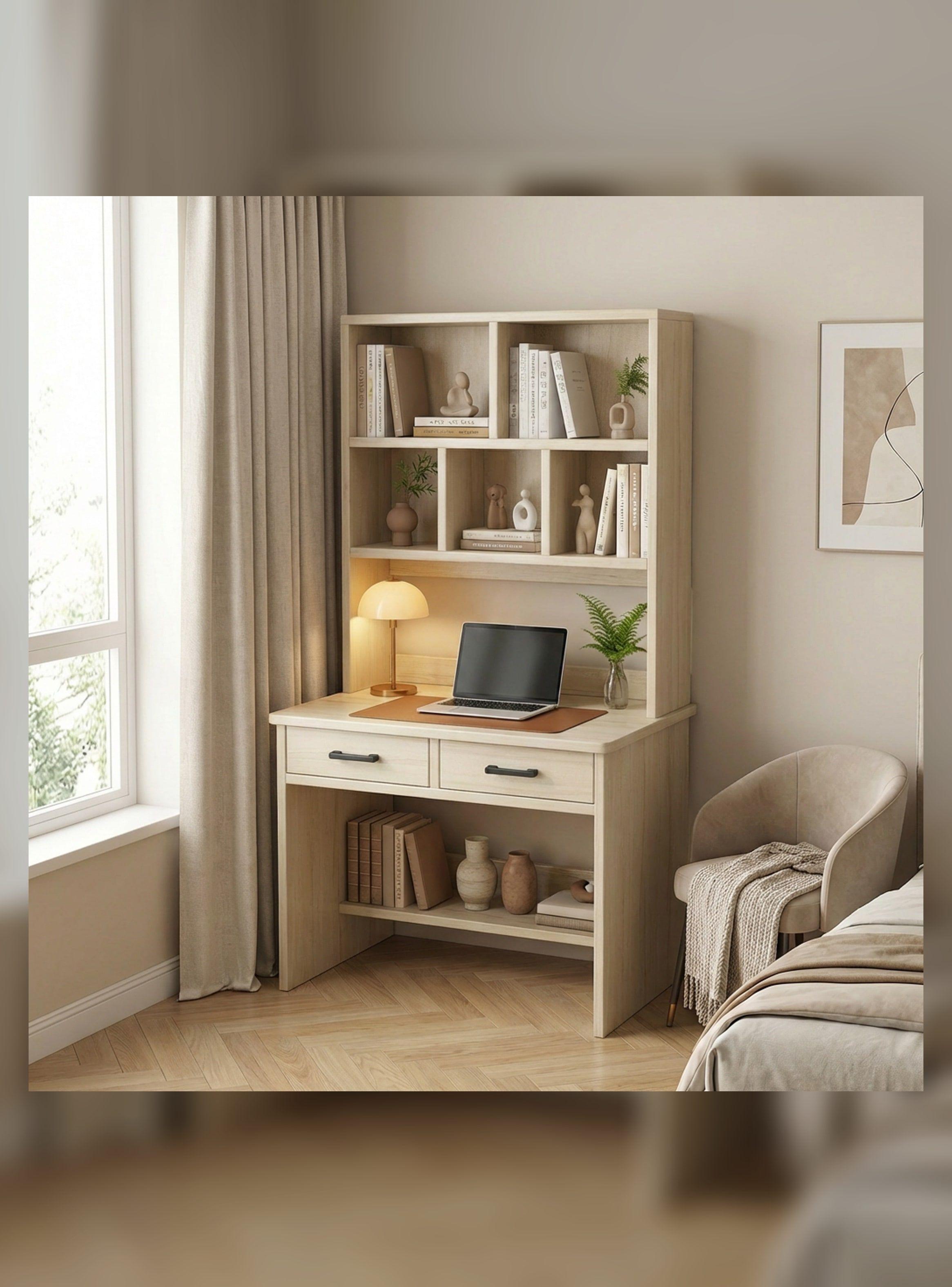 Homer Design Escritorio Moderno Con Organizador 80x50x170cm Para Oficina Color Marrón-6