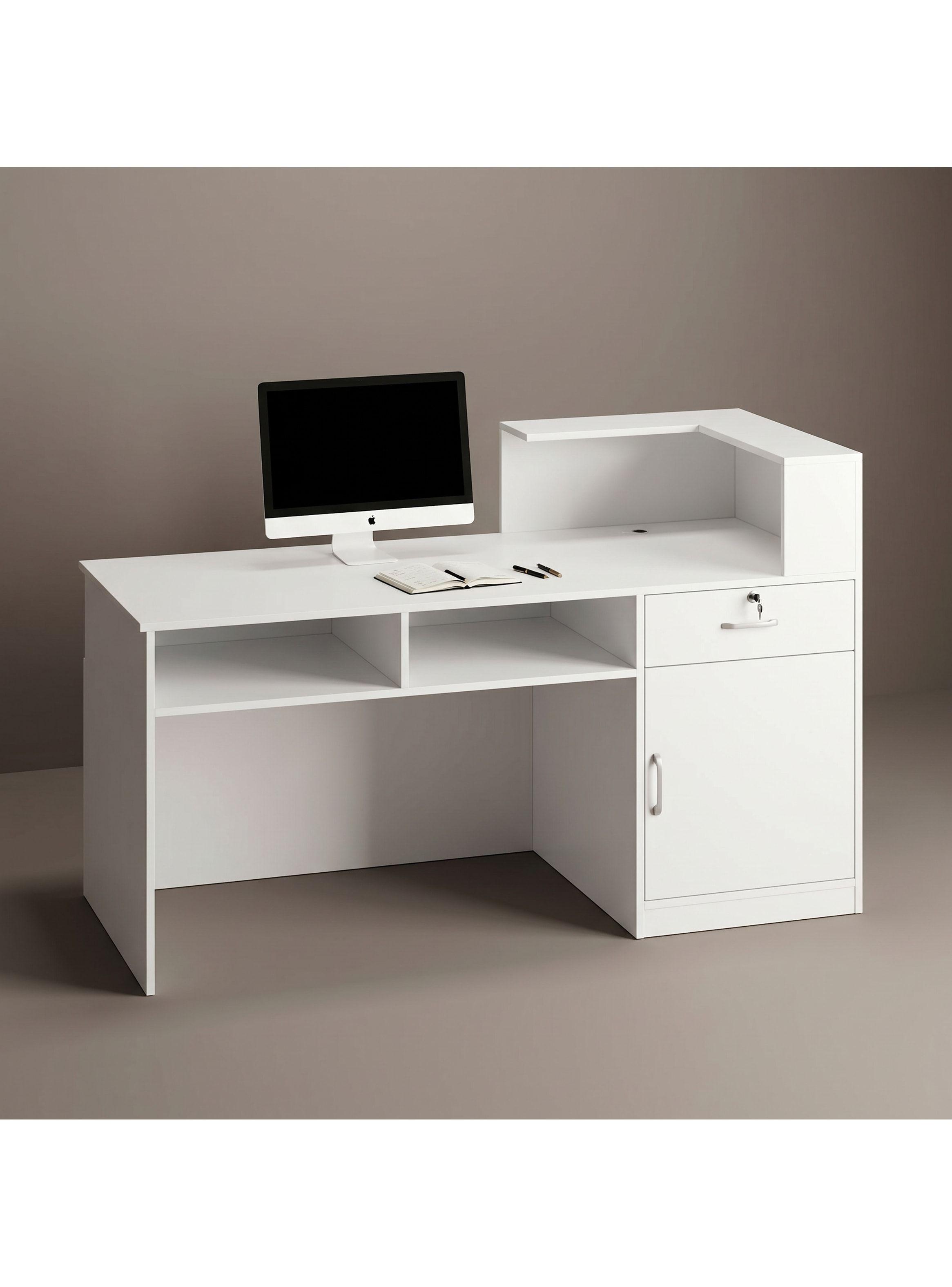 Escritorio Caja Registradora Mueble Para Recepción Con Luz Blanco-8