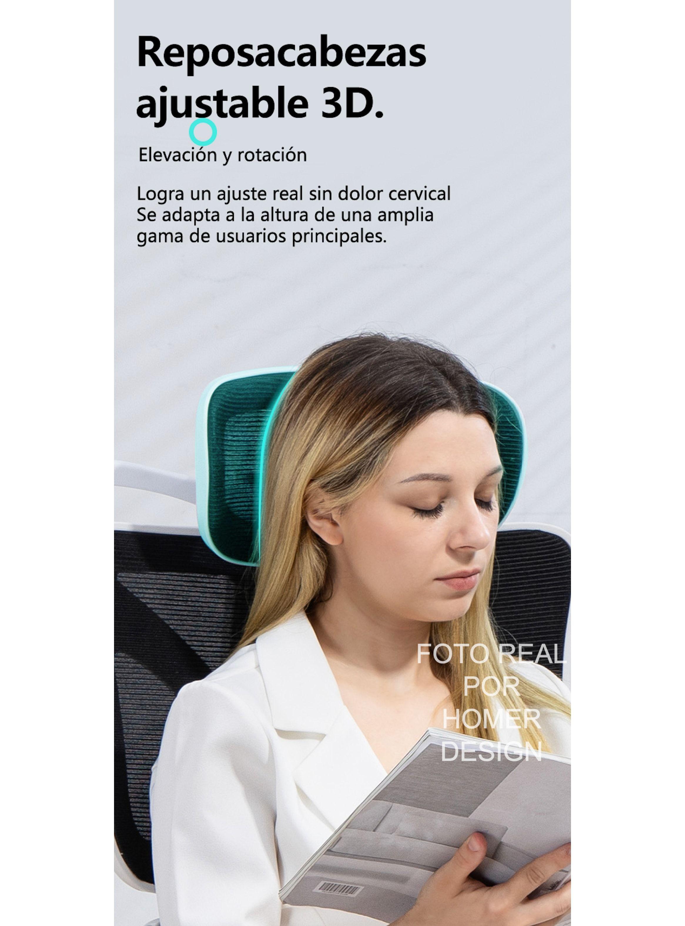 Silla Ergonómica Oficina Ejecutiva Reclinable Con Colgador Homer Design Negro Algodón-8
