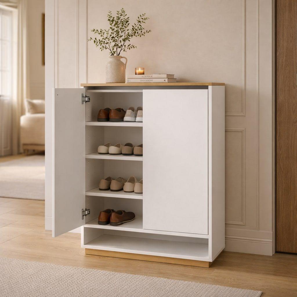 Zapatero Organizador Zapato Comoda Hall Entrada Homer Design Blanca-5