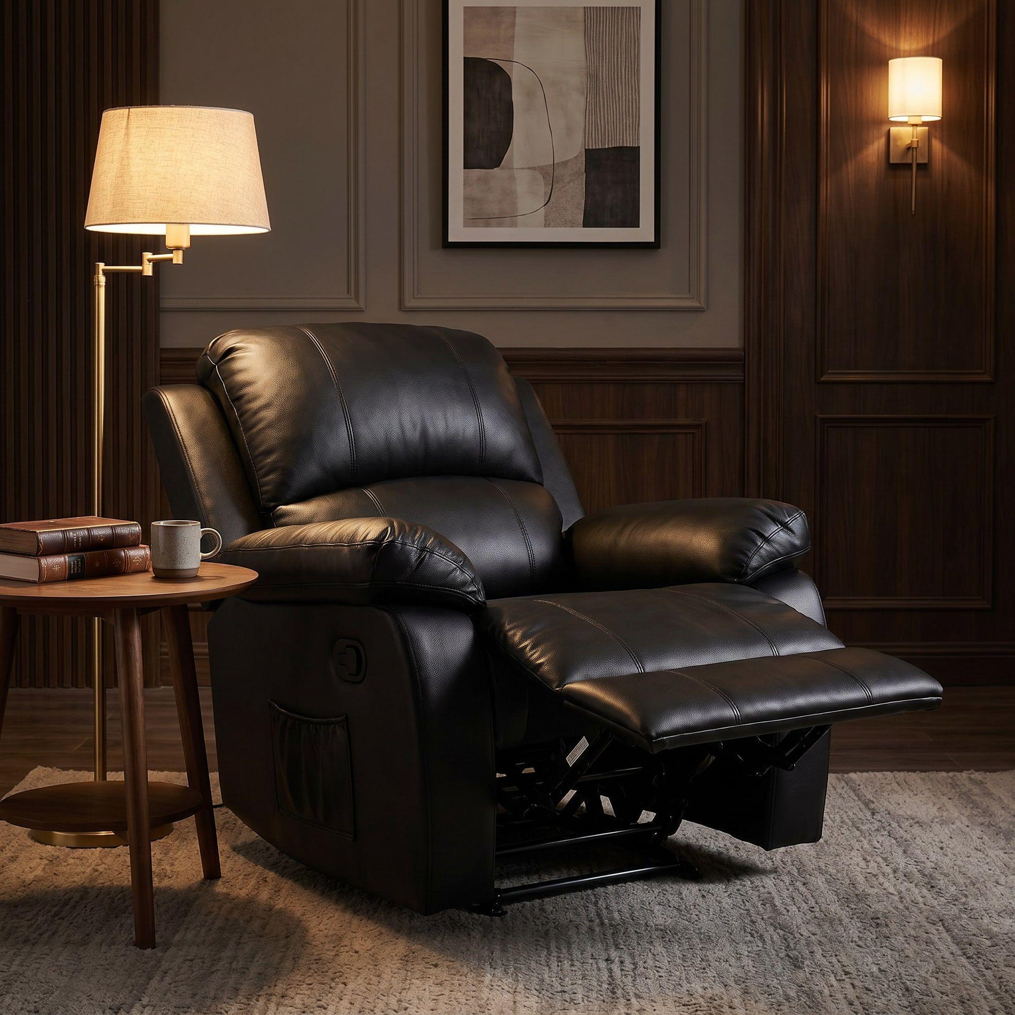 Berger Reclinable Homer Masaje + Reclinable + Calefaccion Negro-7