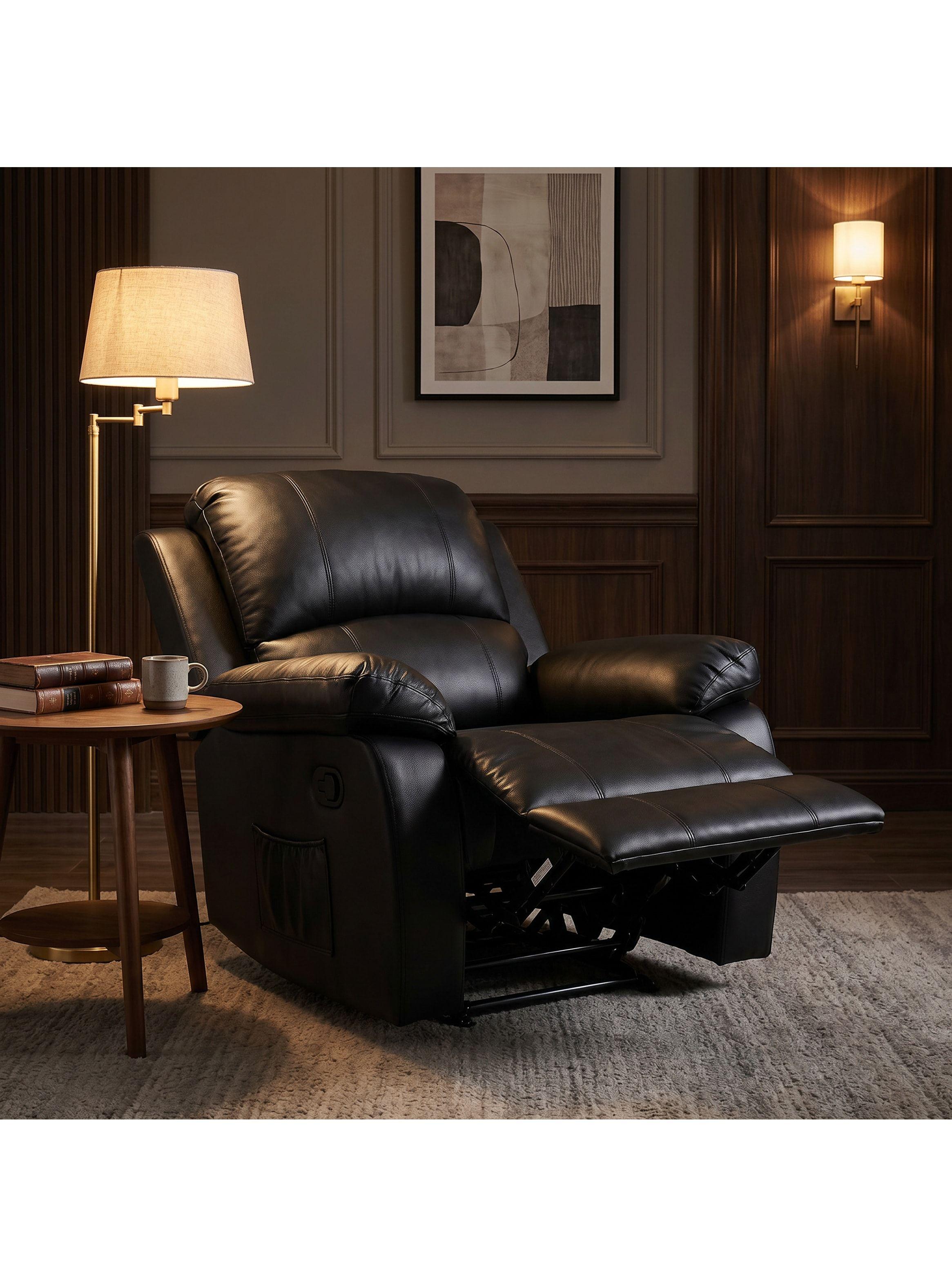 Berger Reclinable Homer Masaje + Reclinable + Calefaccion Negro-7