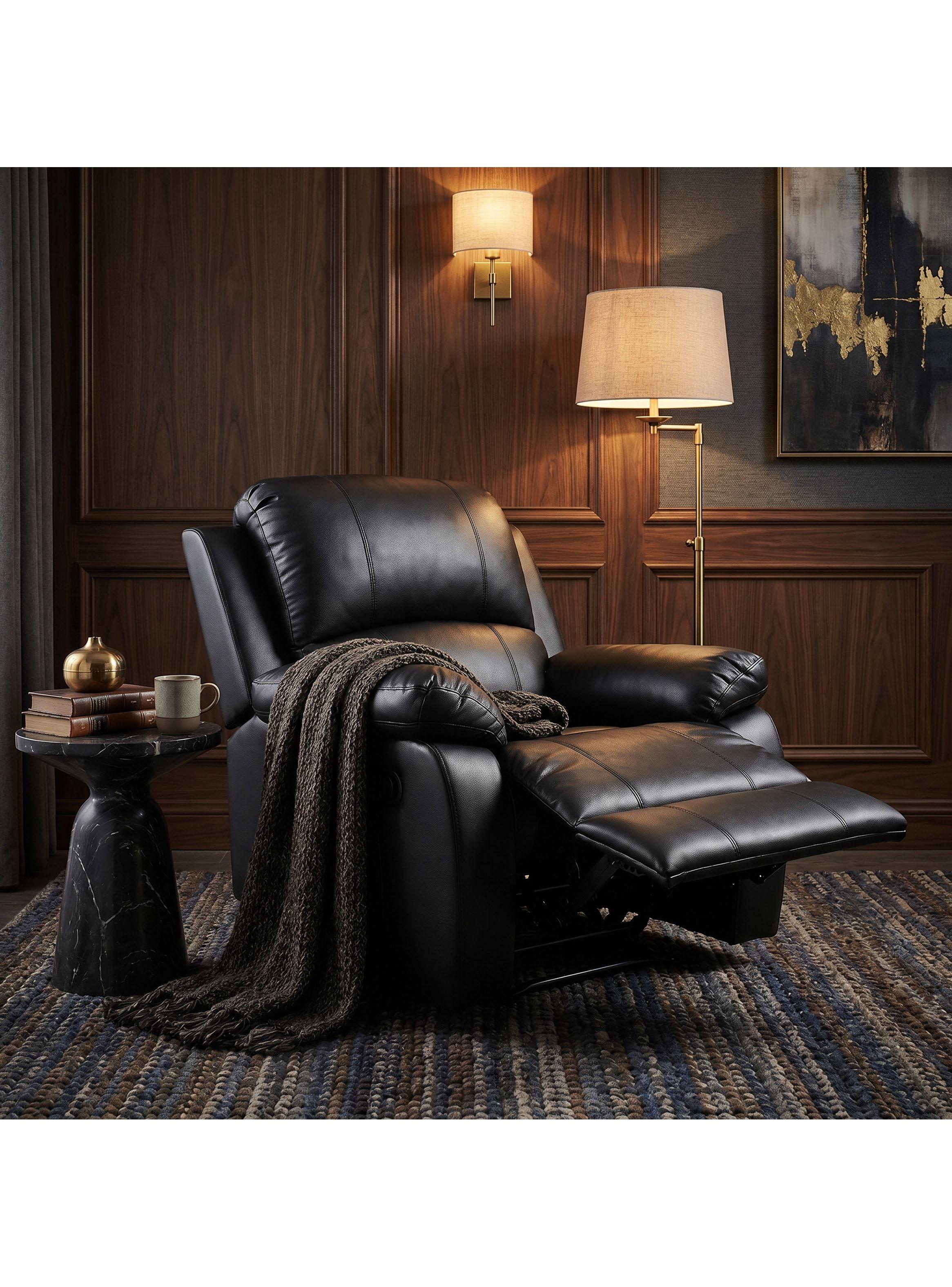 Berger Reclinable Homer Masaje + Reclinable + Calefaccion Negro-8