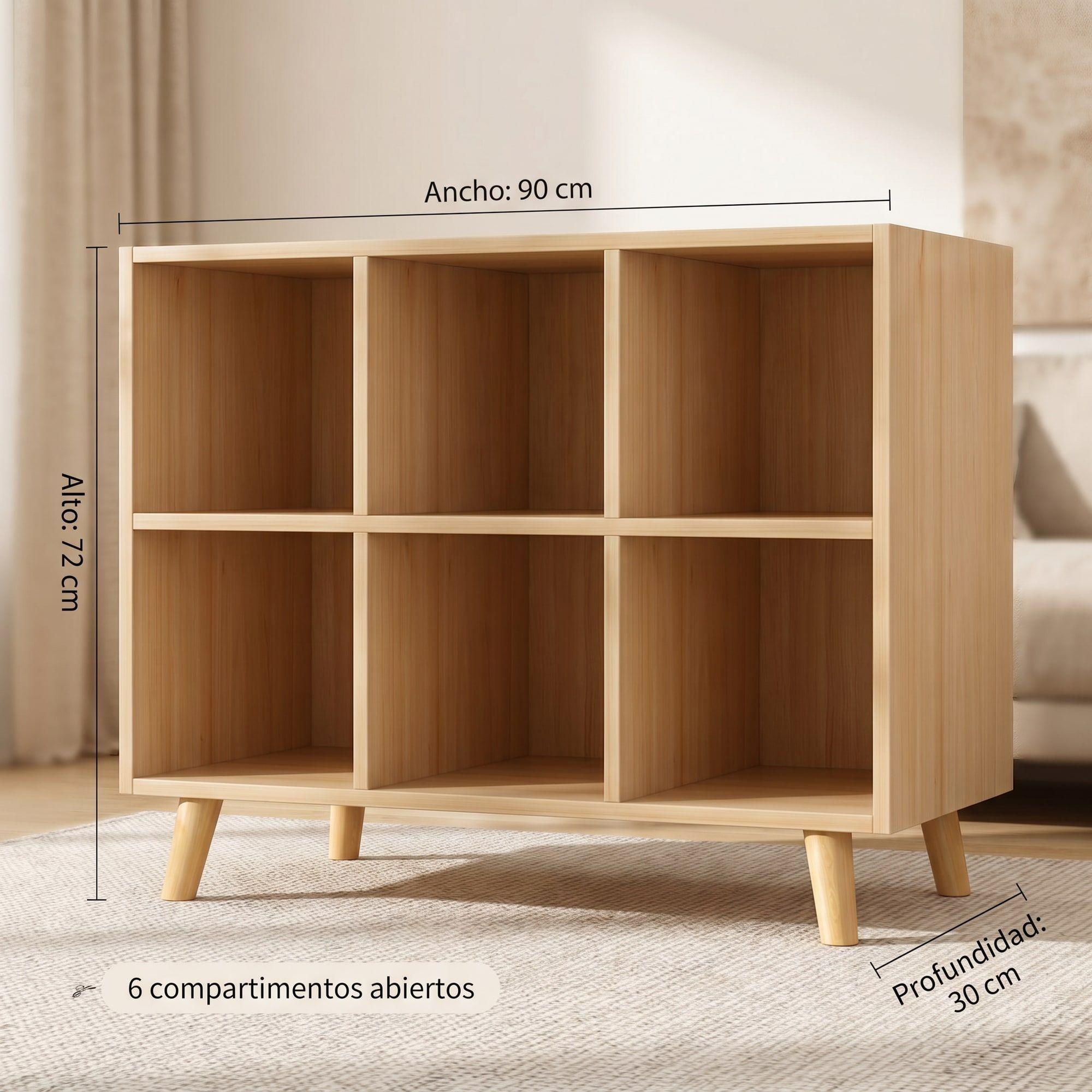 Biblioteca Homer Design Sg6309 Color Marrón De Melamina 72cm X 90cm X 30cm-2