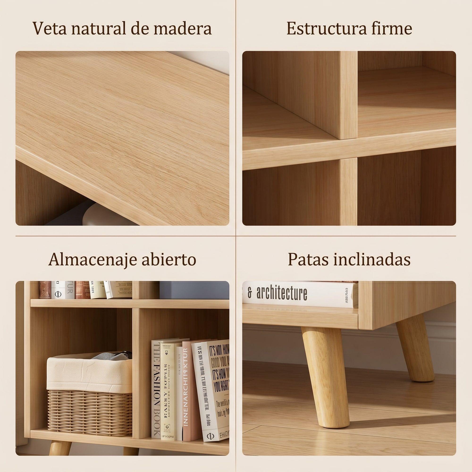 Biblioteca Homer Design Sg6309 Color Marrón De Melamina 72cm X 90cm X 30cm-3