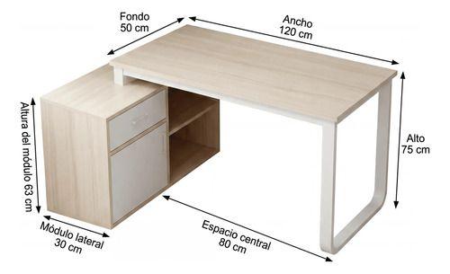 Escritorio Esquinero Forma L 120*75*50-2