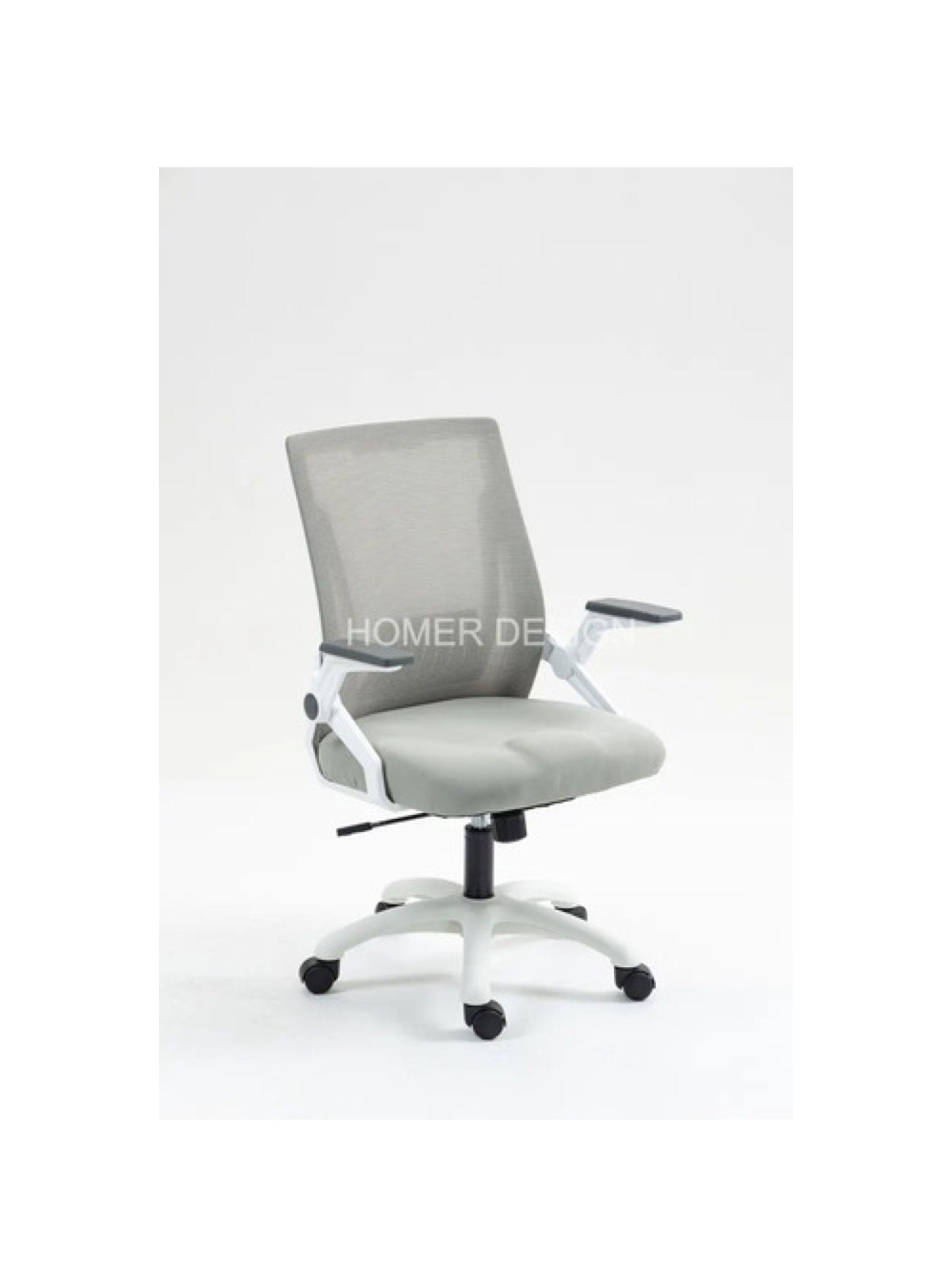 Silla De Oficina Escritorio Ejecutiva Con Asiento De Memoria Blanco Con Gris-5