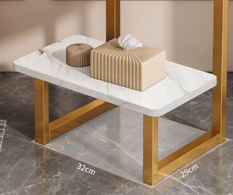 Mesa De Centro Redondo De Fierro Y Madera Living Vanguardia-5