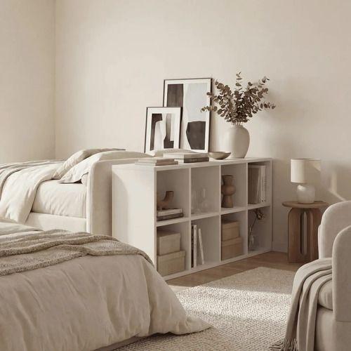 Biblioteca Librero Multiuso Para Living Sala Estar 110x30x60 Color Blanco-4