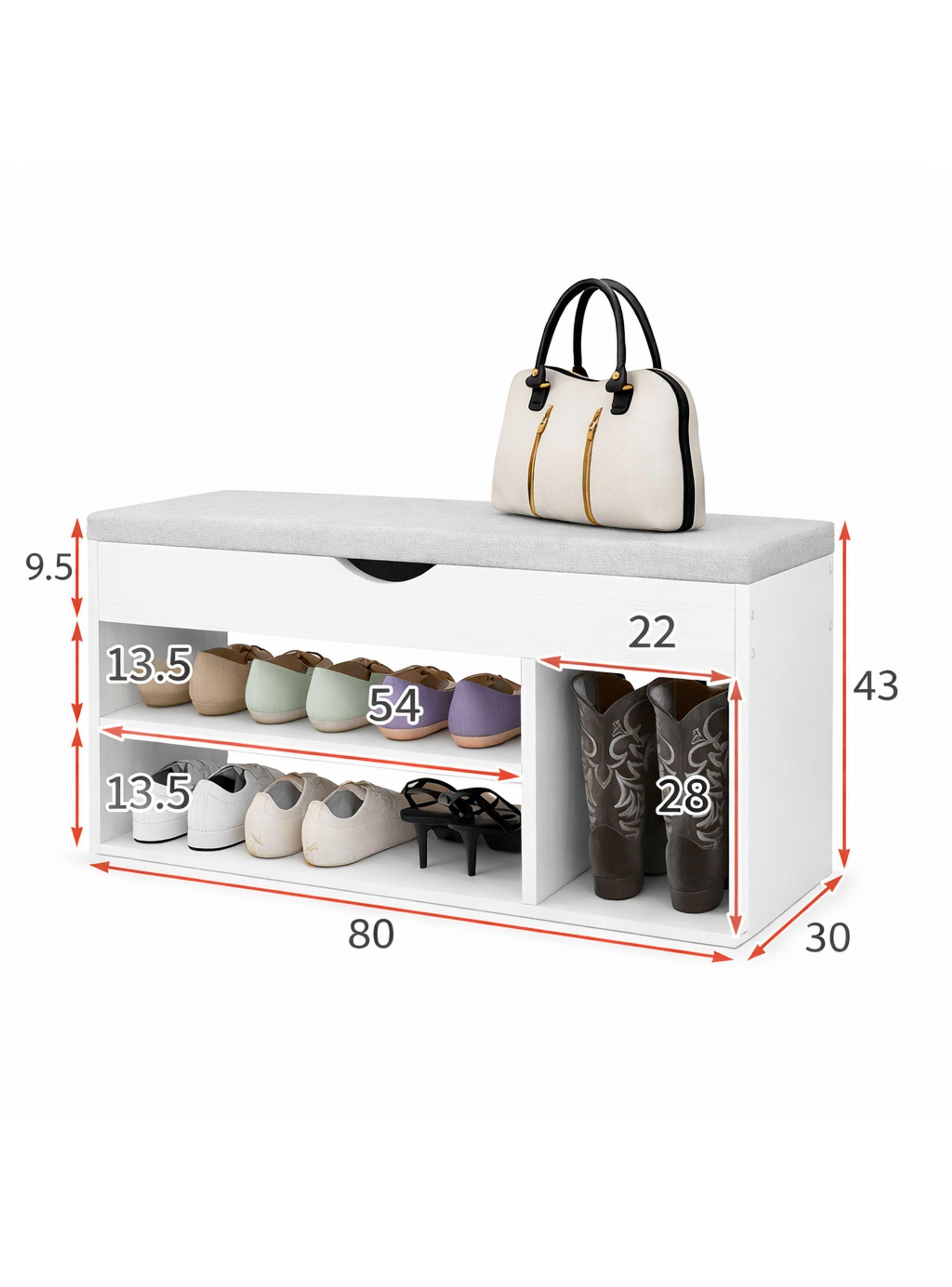 Zapatero Organizador Zapatos Banca Probador De Zapato Bota Blanca-2