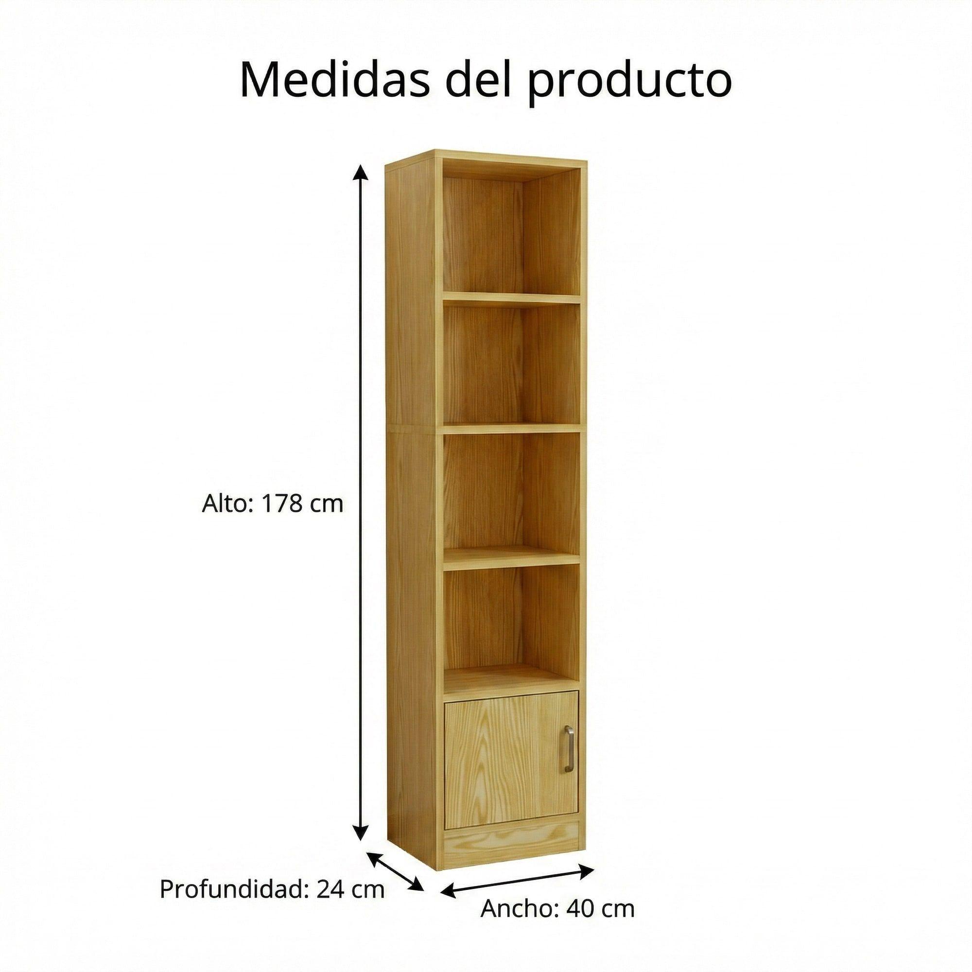 Estante Repisa Para Libros Decoración Con Luz 40 De Ancho Marrón-2