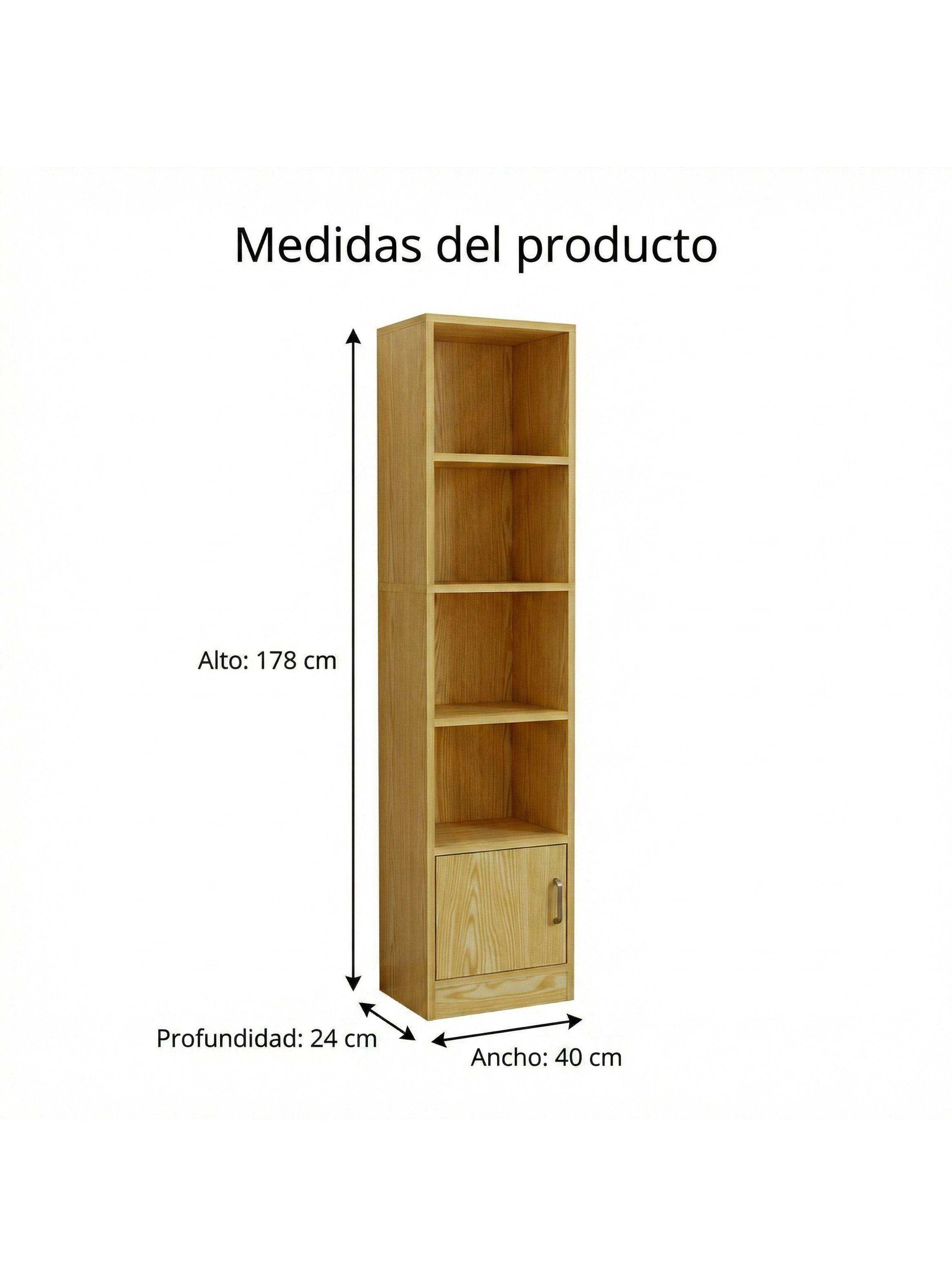 Estante Repisa Para Libros Decoración Con Luz 40 De Ancho Marrón-2