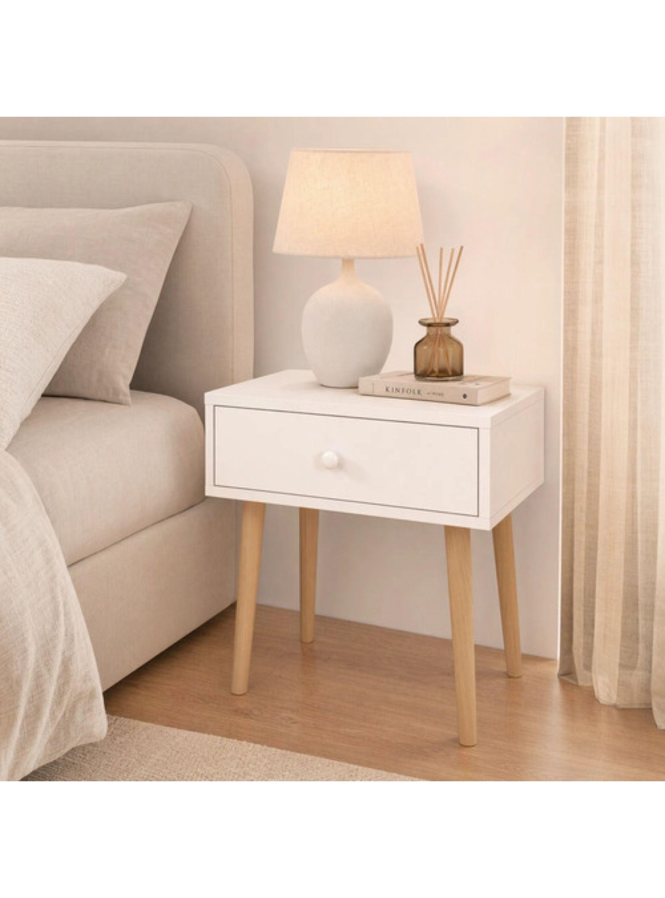 Velador Minimalista Moderno Con Cajón Home Design 55x40x30-0