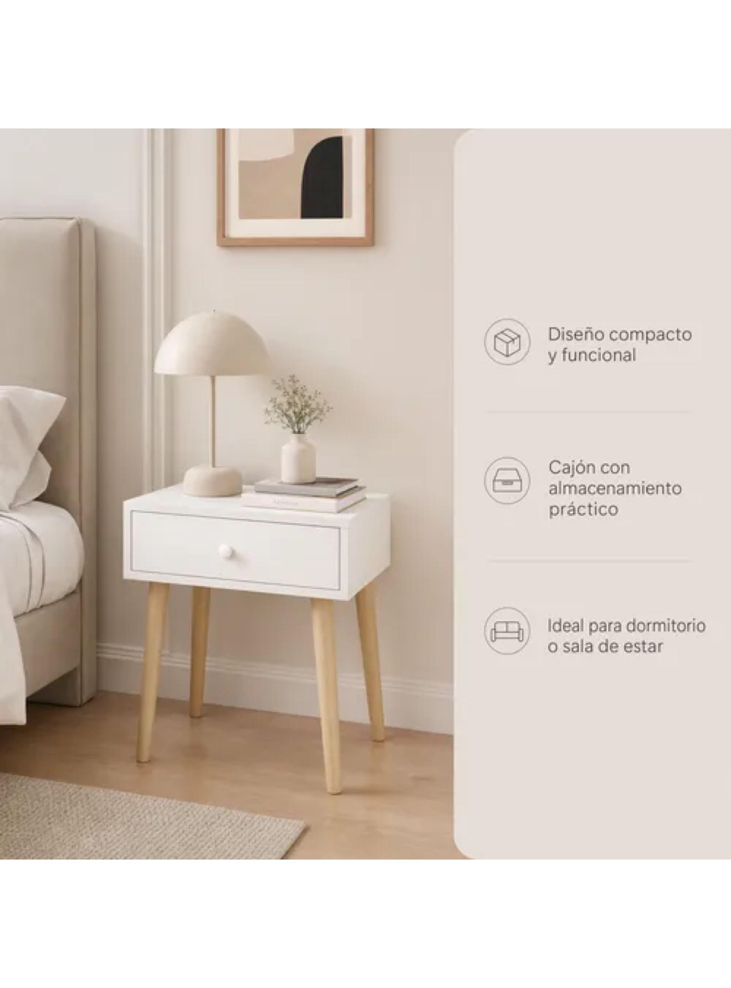 Velador Minimalista Moderno Con Cajón Home Design 55x40x30-1