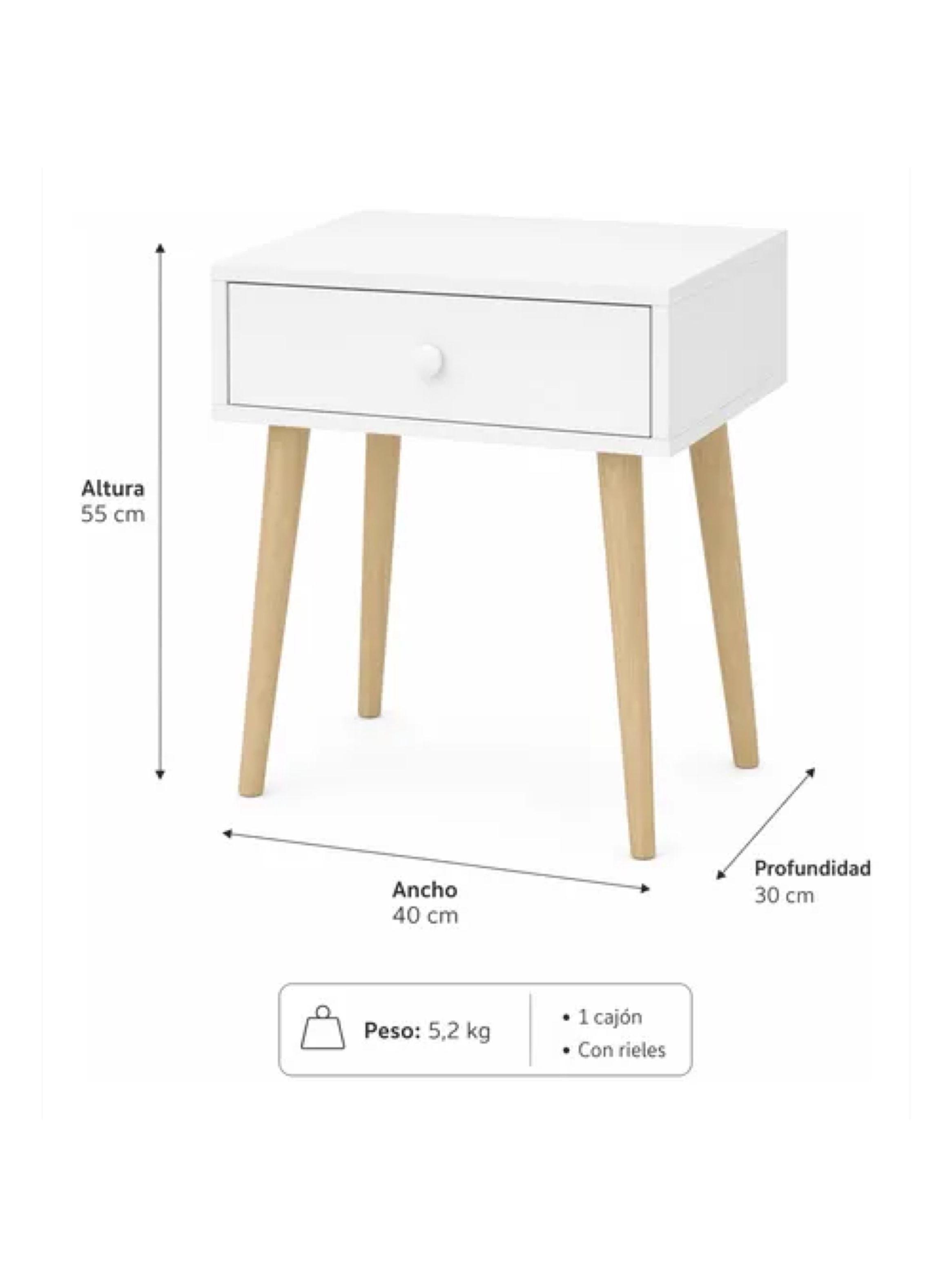 Velador Minimalista Moderno Con Cajón Home Design 55x40x30-2
