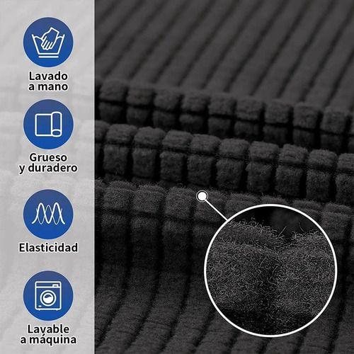 Funda Protectora Para Sofá De 4 Cuerpos Tela Gruesa Premium Gris Claro-6
