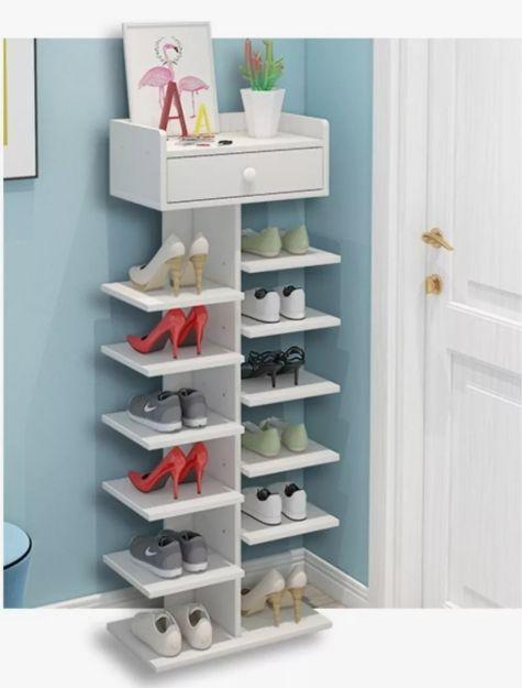 Zapatero Organizador Estante Zapatos 14 Pcs Hall Armario-3