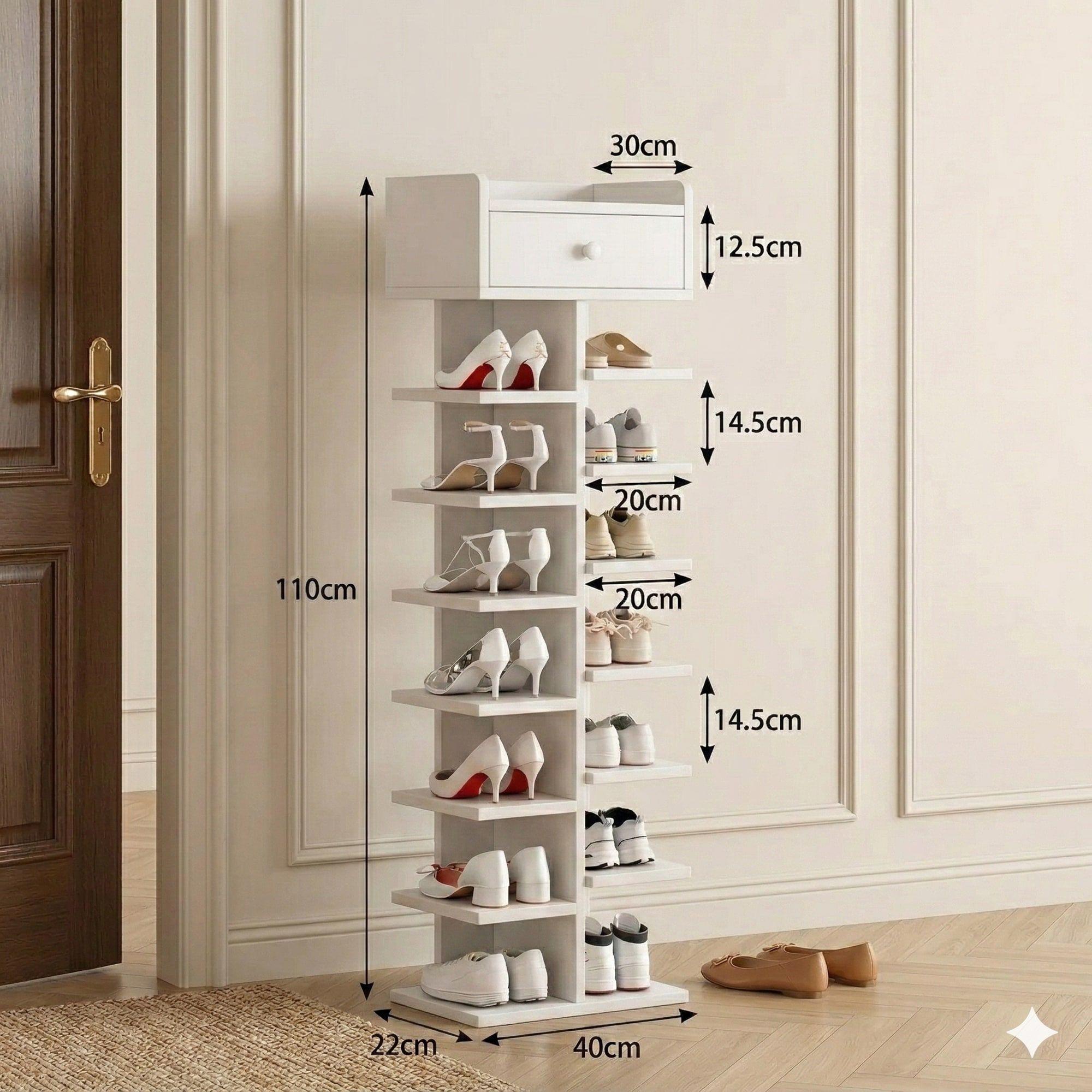 Zapatero Organizador Estante Zapatos 14 Pcs Hall Armario-2