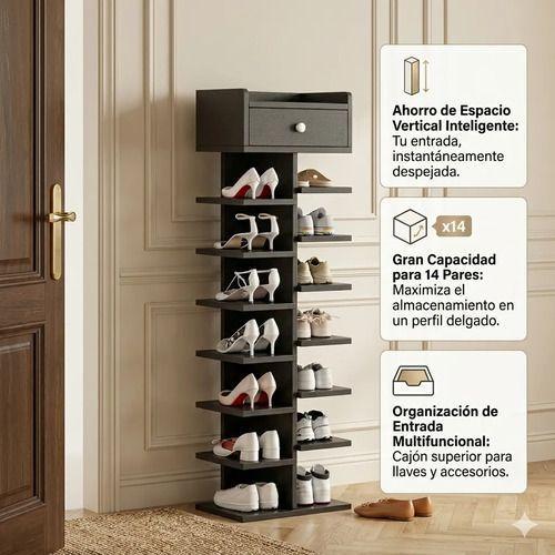 Zapatero Organizador Estante Zapatos 14 Pcs Hall Armario-2