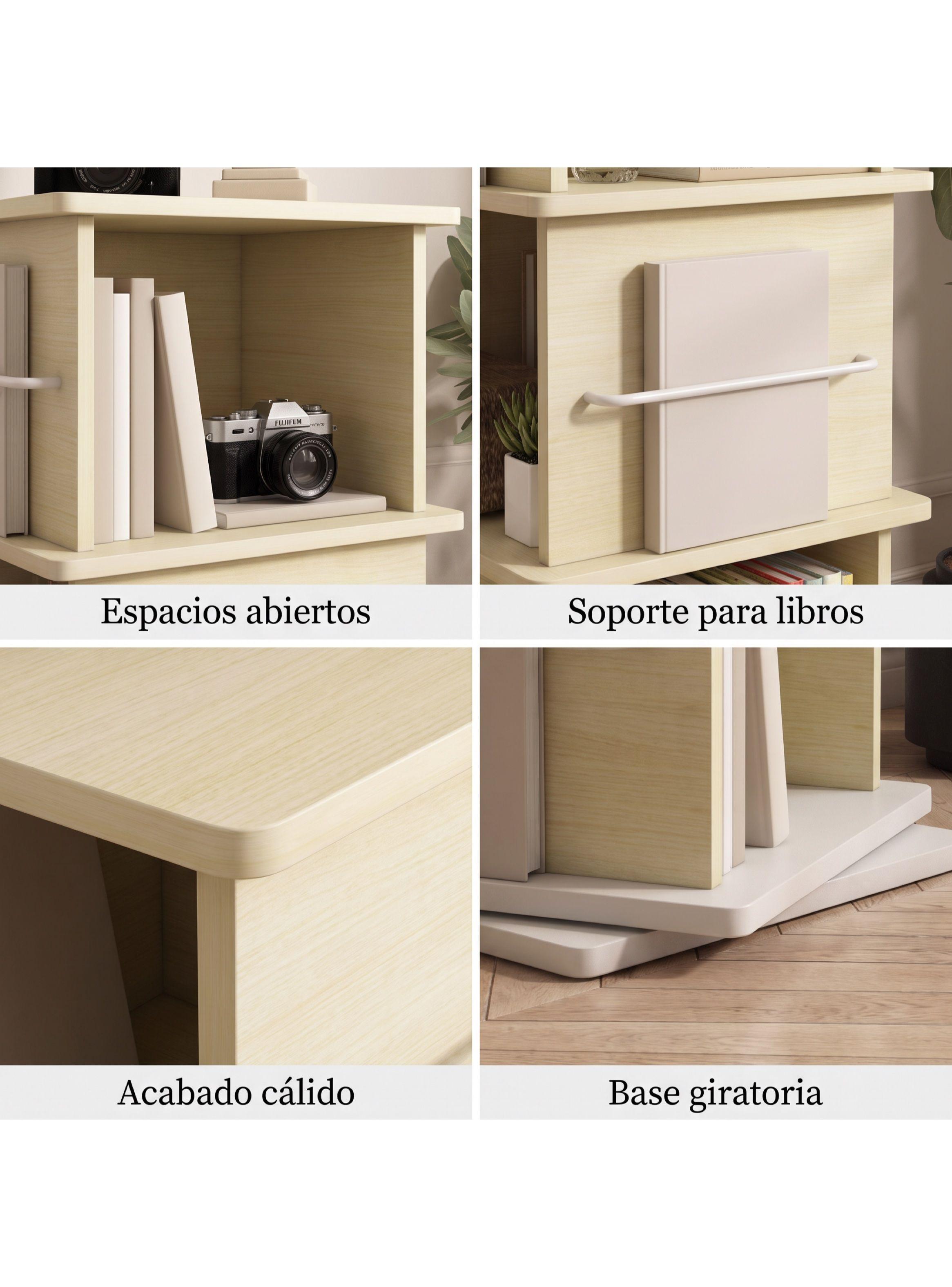 Biblioteca Giratoria Gaspard De Tres Niveles Para Libros SGG065-3MU-3
