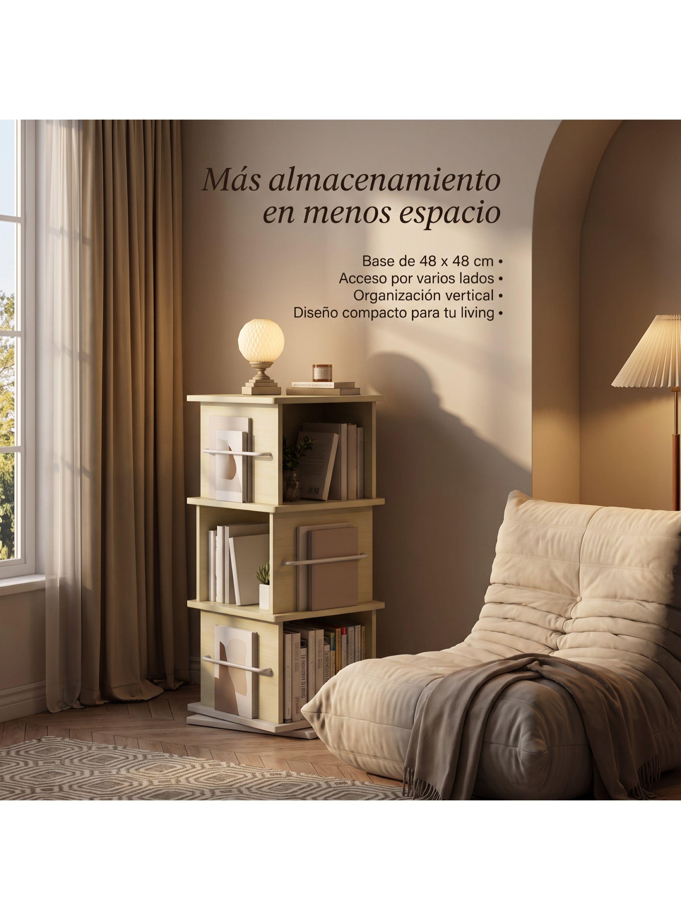 Biblioteca Giratoria Gaspard De Tres Niveles Para Libros SGG065-3MU-7