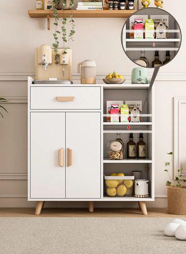 Aparador De Cocina Con Cajón, Puertas Y Repisas Comoda Color Blanco-5