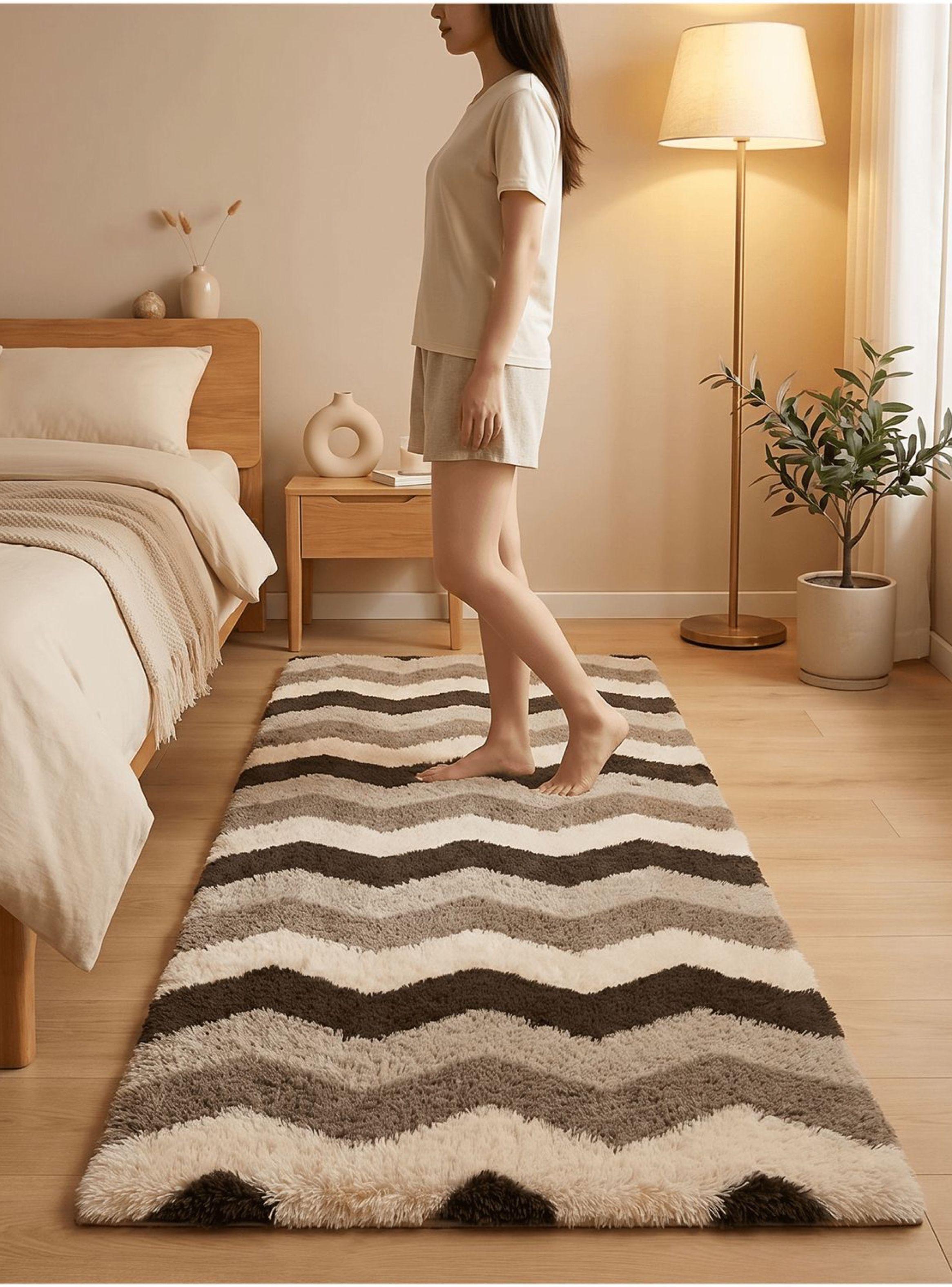 Bajada De Cama Peluda Alfombra 60x160 Cm Homer Design 60*160cm ola-5