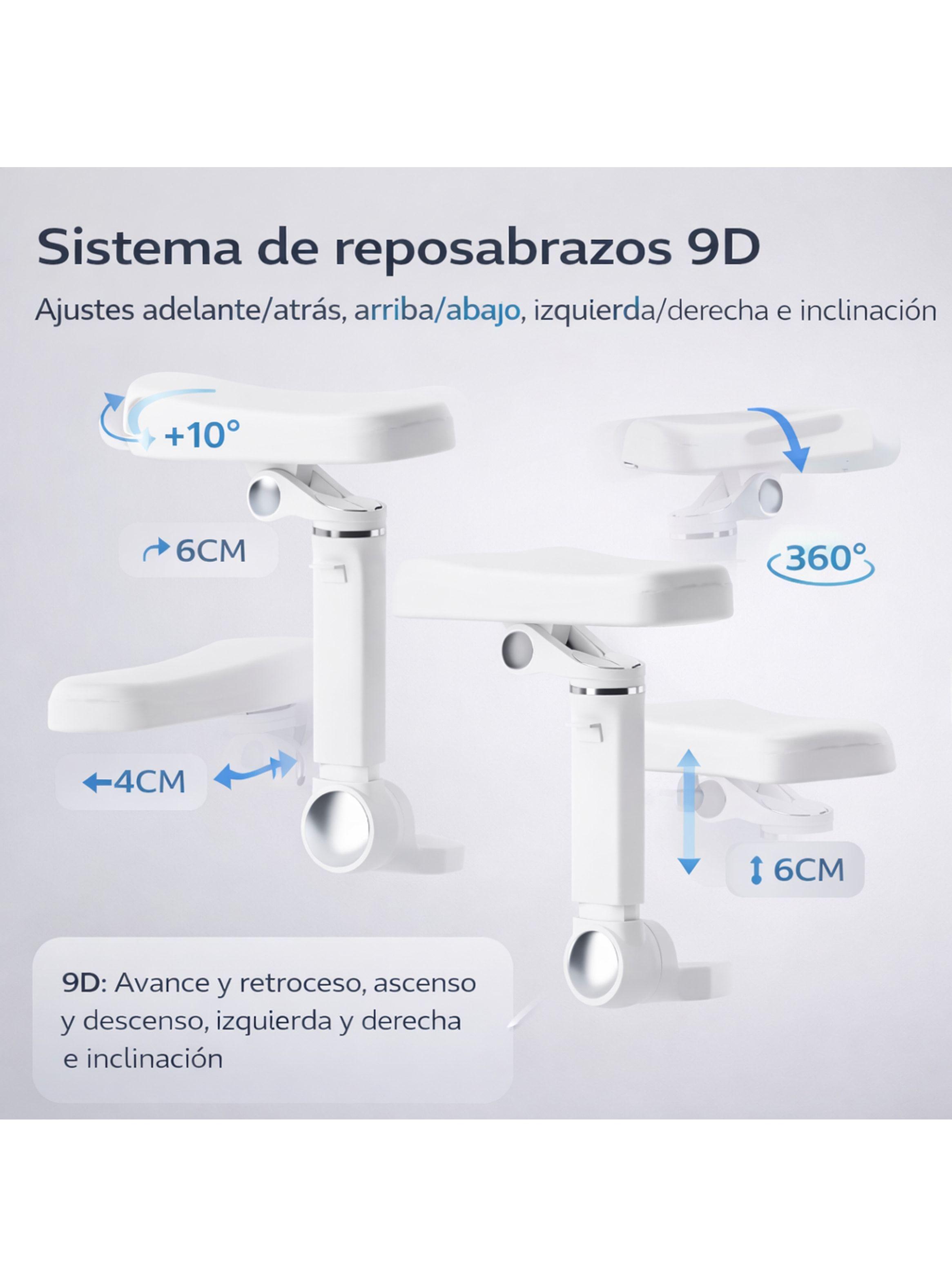 Silla De Oficina Ergonomica Pata Acero Sporte Lumbar Resolte Color Blanco Material Del Tapizado Alg-7