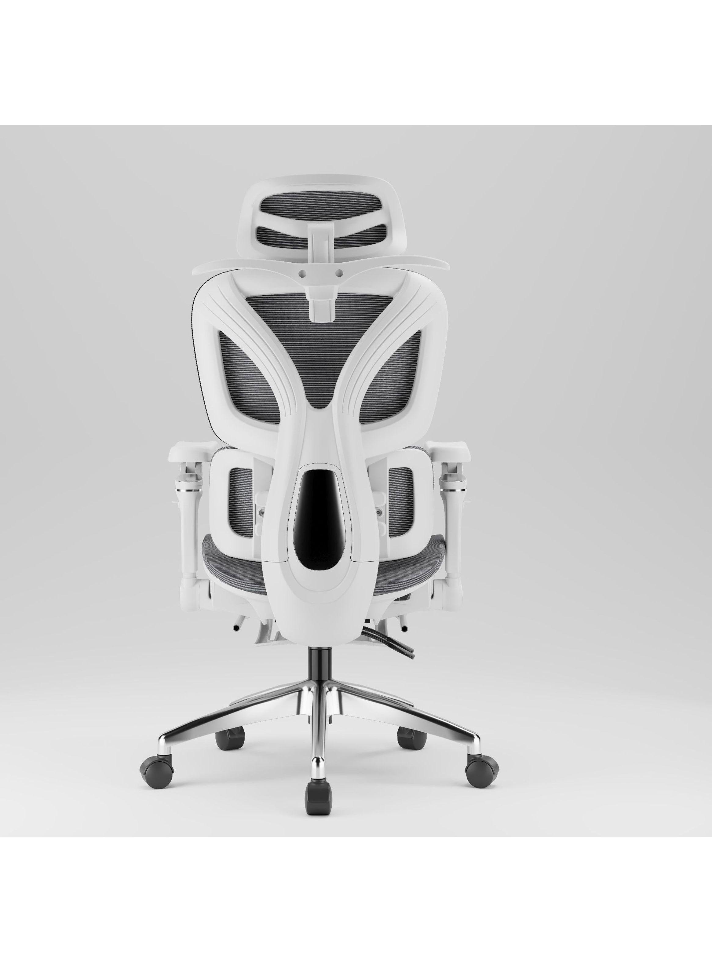 Silla De Oficina Ergonomica Pata Acero Sporte Lumbar Resolte Color Blanco Material Del Tapizado Alg-8