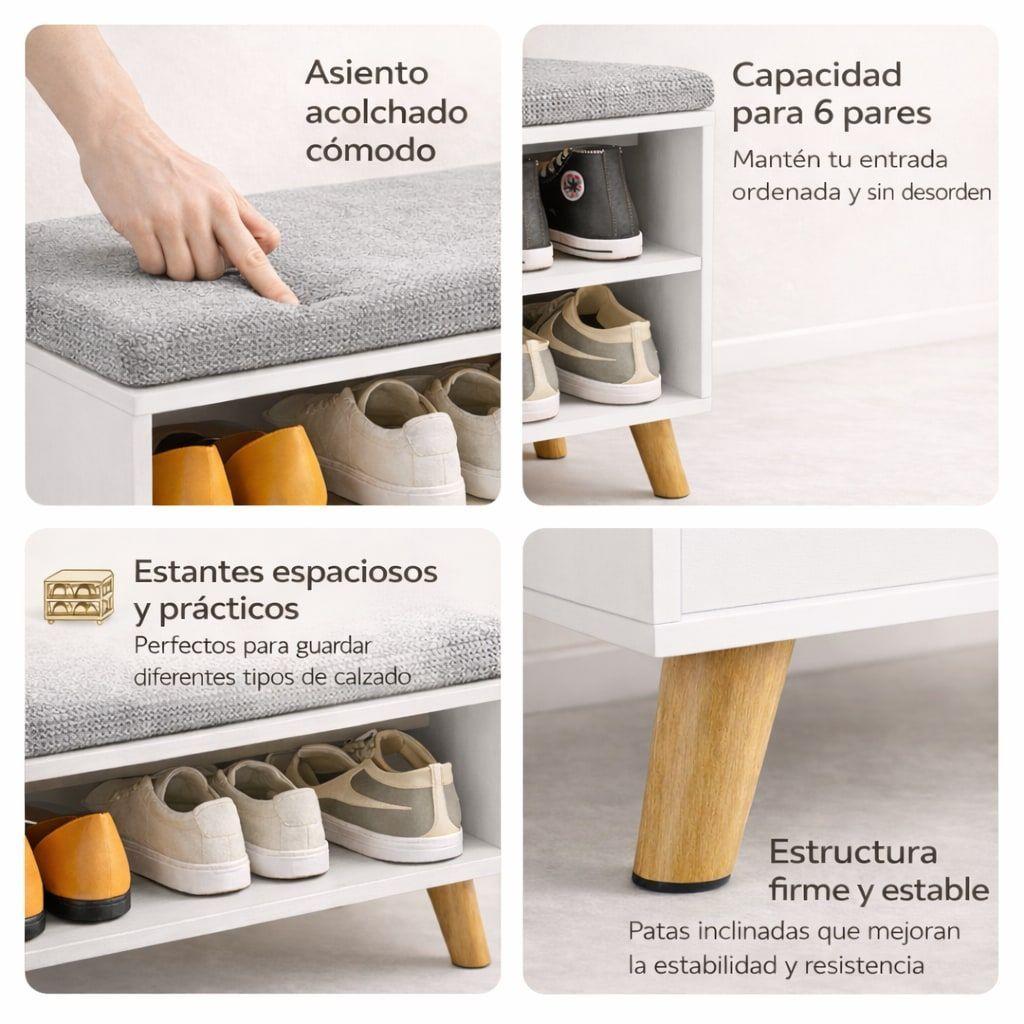 Zapatero Organizador Zapatos Banca Probador De Zapato Homer-4