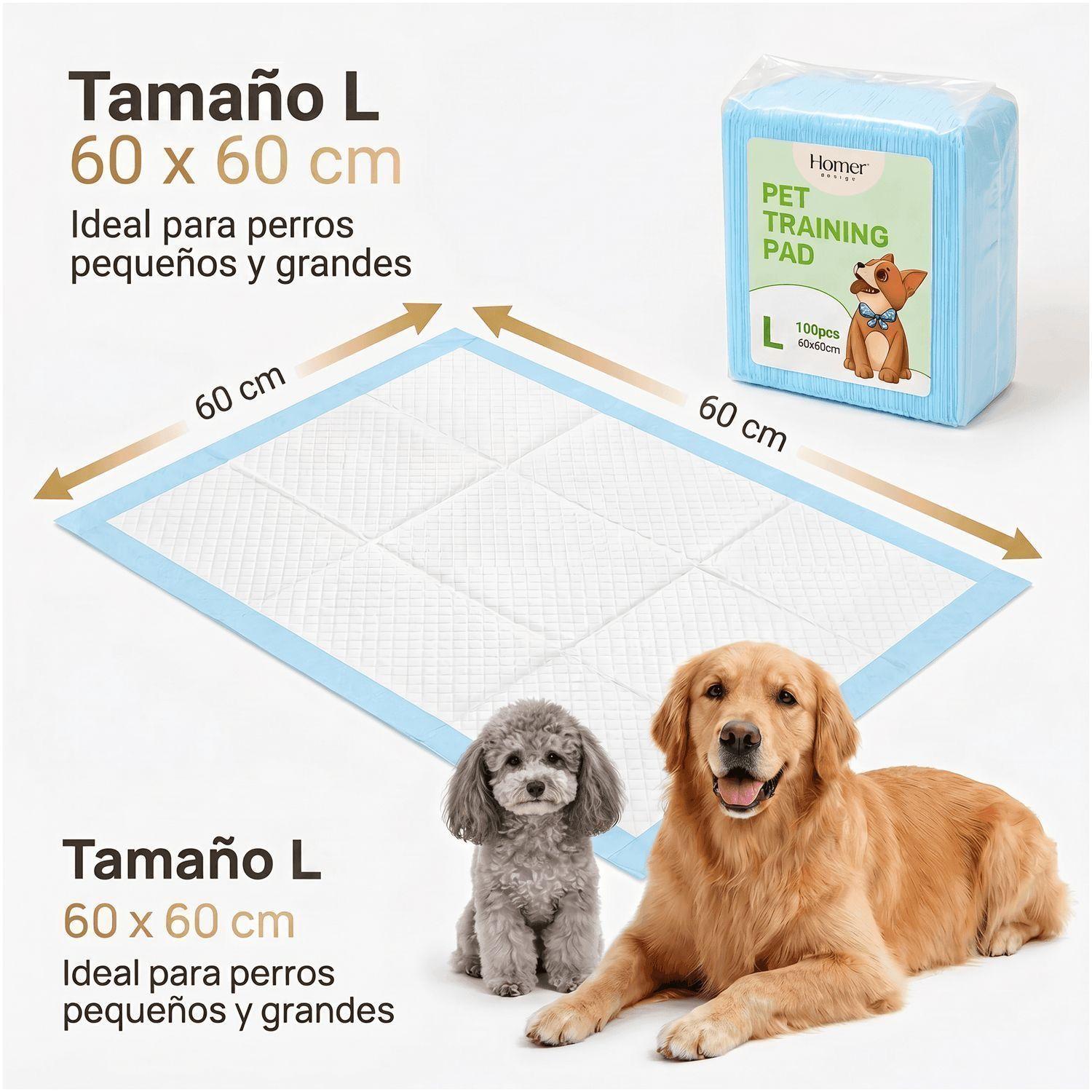 40 pañales tipo sabanillas mascotas perro gato 60x60 cm-2