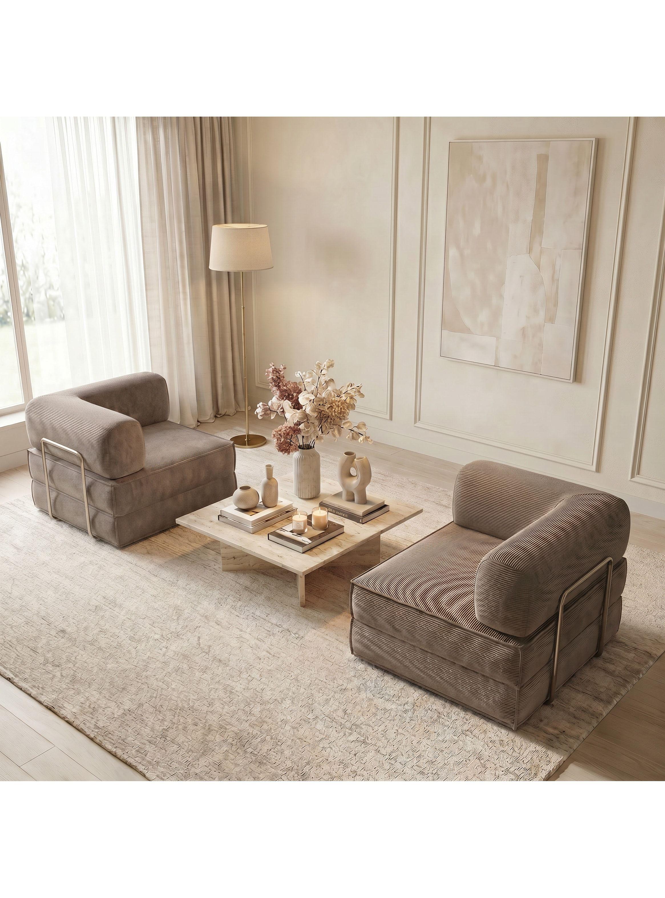 Sofa Cama King Modular 3 En 1 Convertible Alta Tencidad Gris Marrón-2