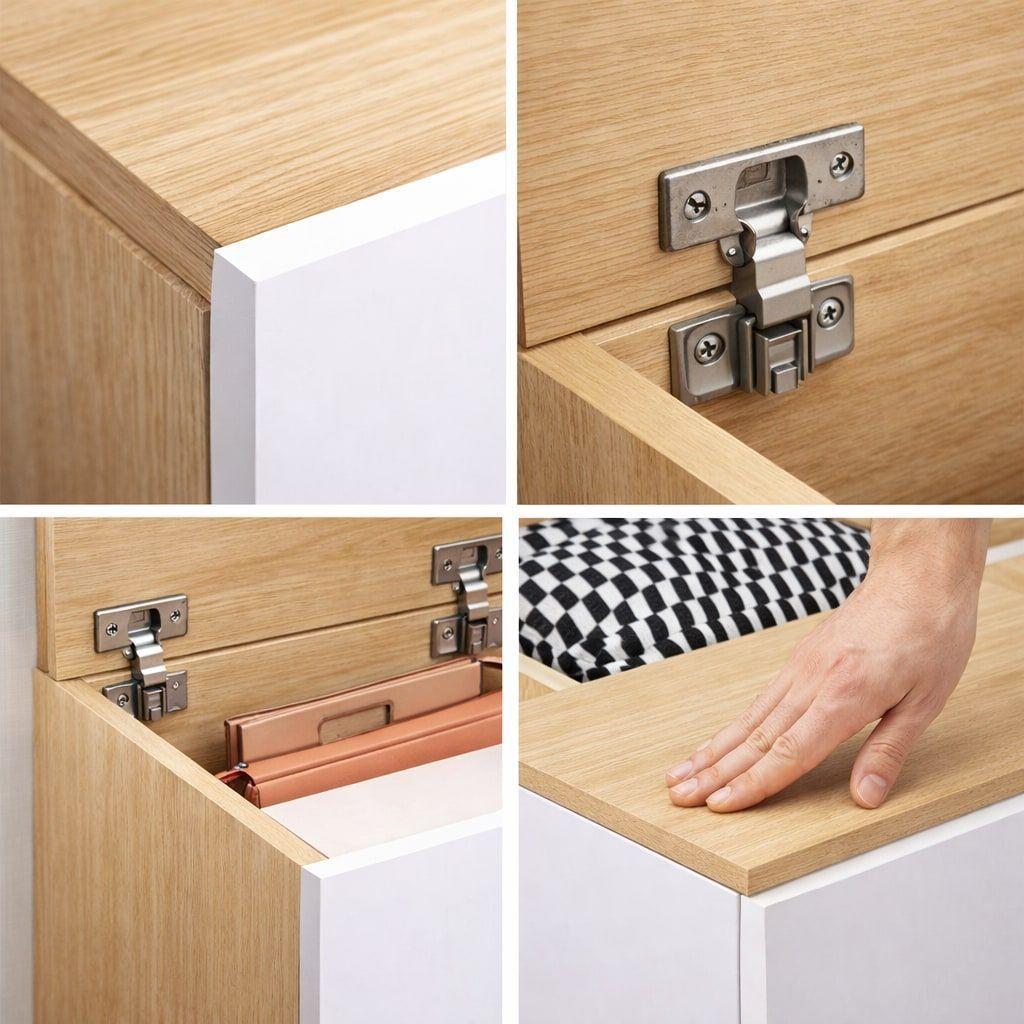 Organizador De Ropa De Madera Estante Dormitorio Bajoventana-4