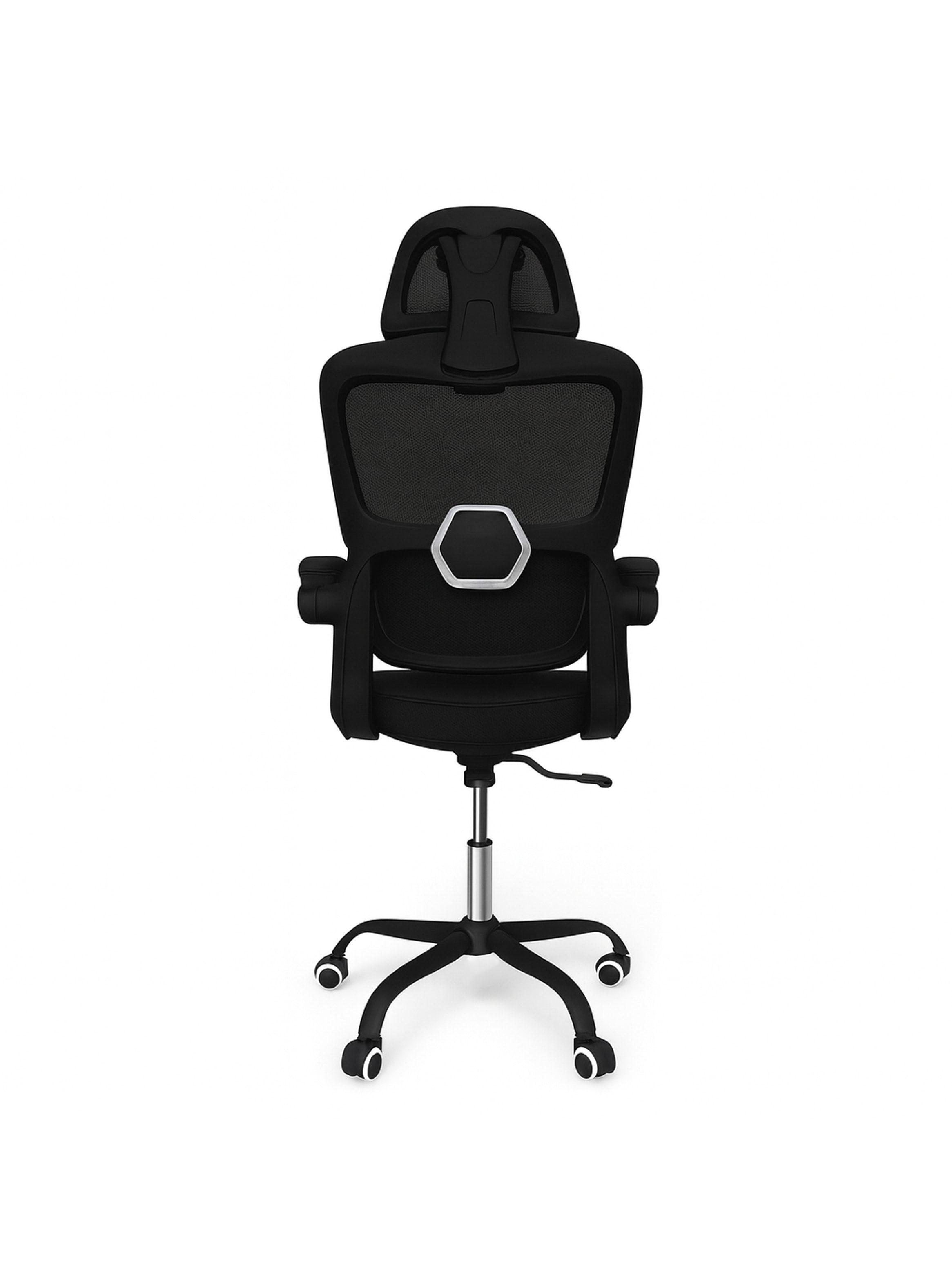 Silla Ergonómica Oficina Soporte Lumbar Ajustable Giratorio Negro-8
