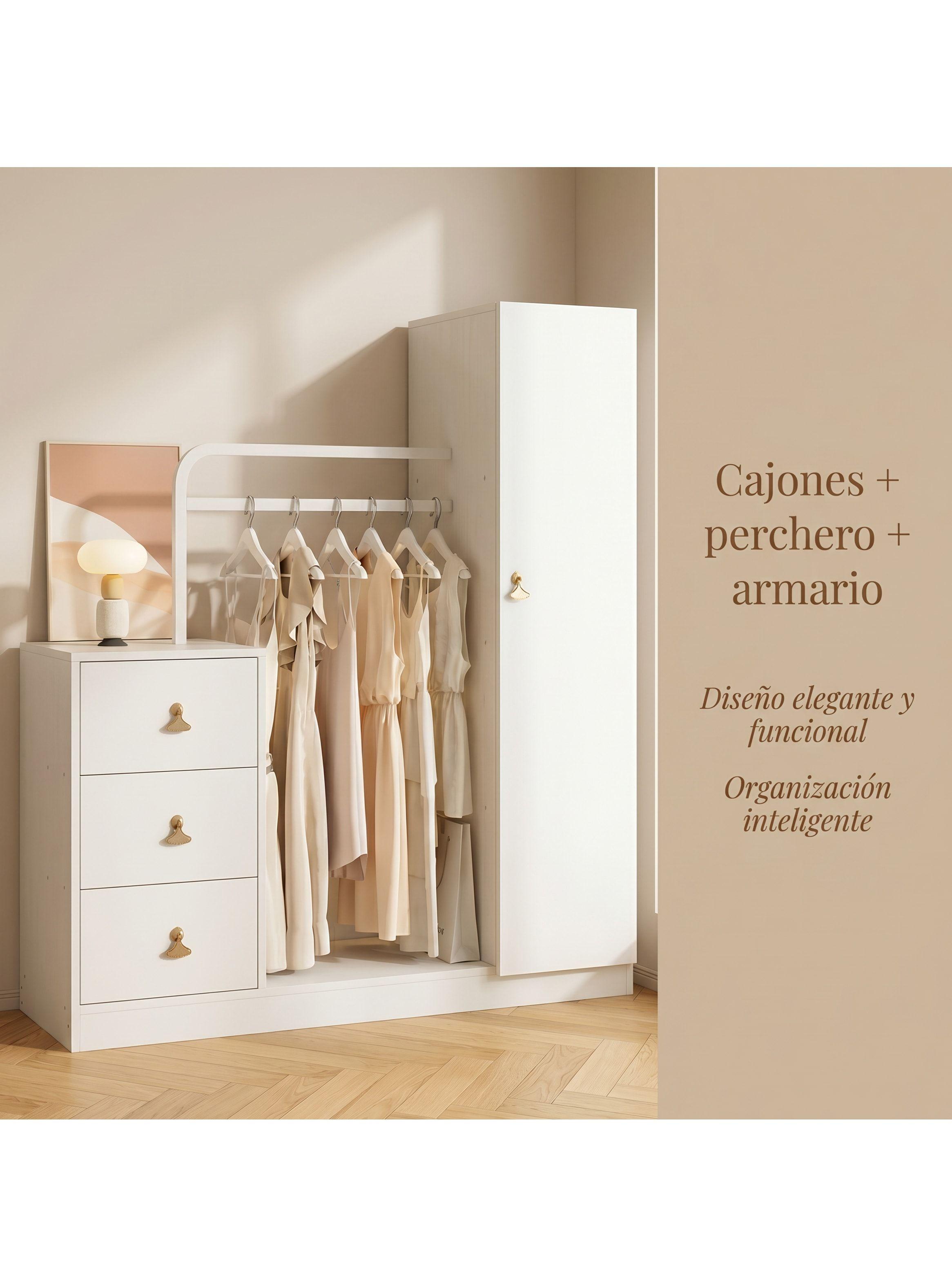 Closet Mueble Para Dormitorio Organizador De Ropa Con Espejo-2