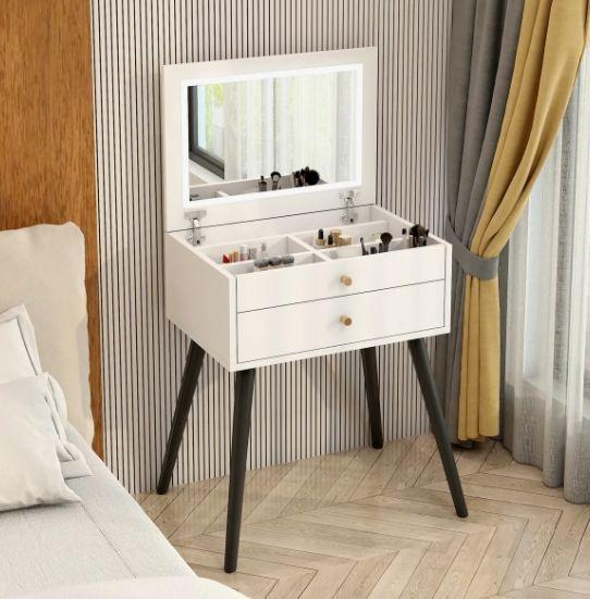 Tocador Plegable Melamina Luz 50*40*78cm Estilo Velador-2