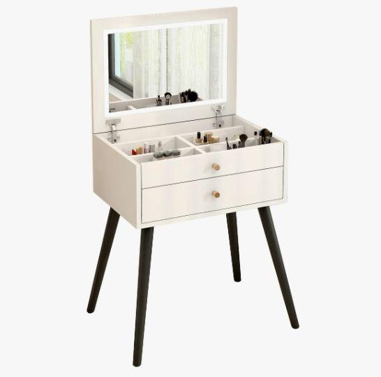 Tocador Plegable Melamina Luz 50*40*78cm Estilo Velador-5