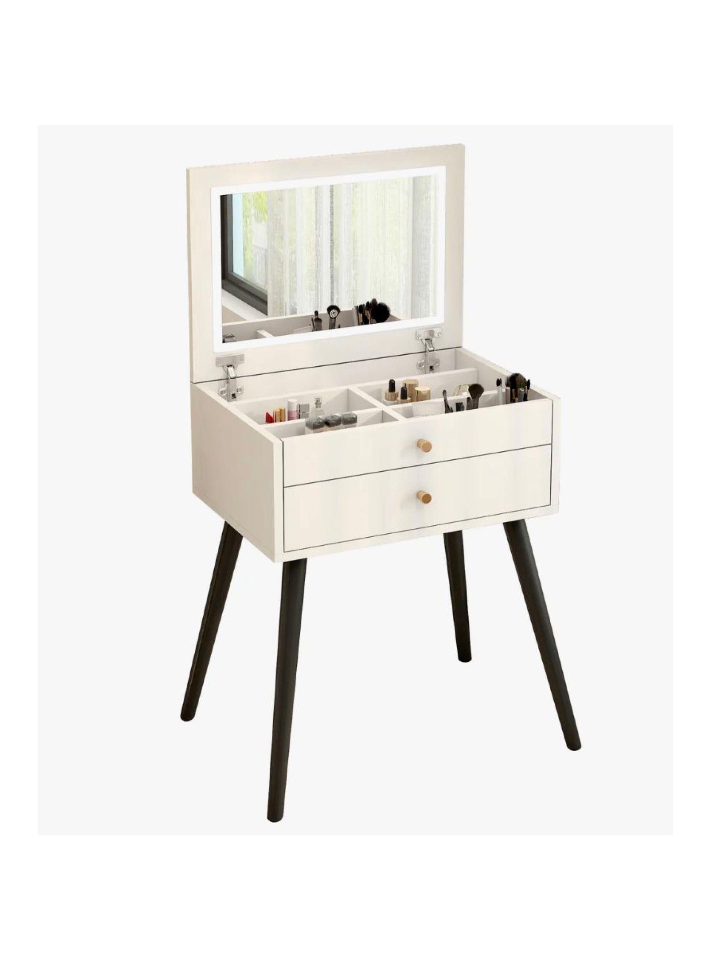 Tocador Plegable Melamina Luz 50*40*78cm Estilo Velador-5