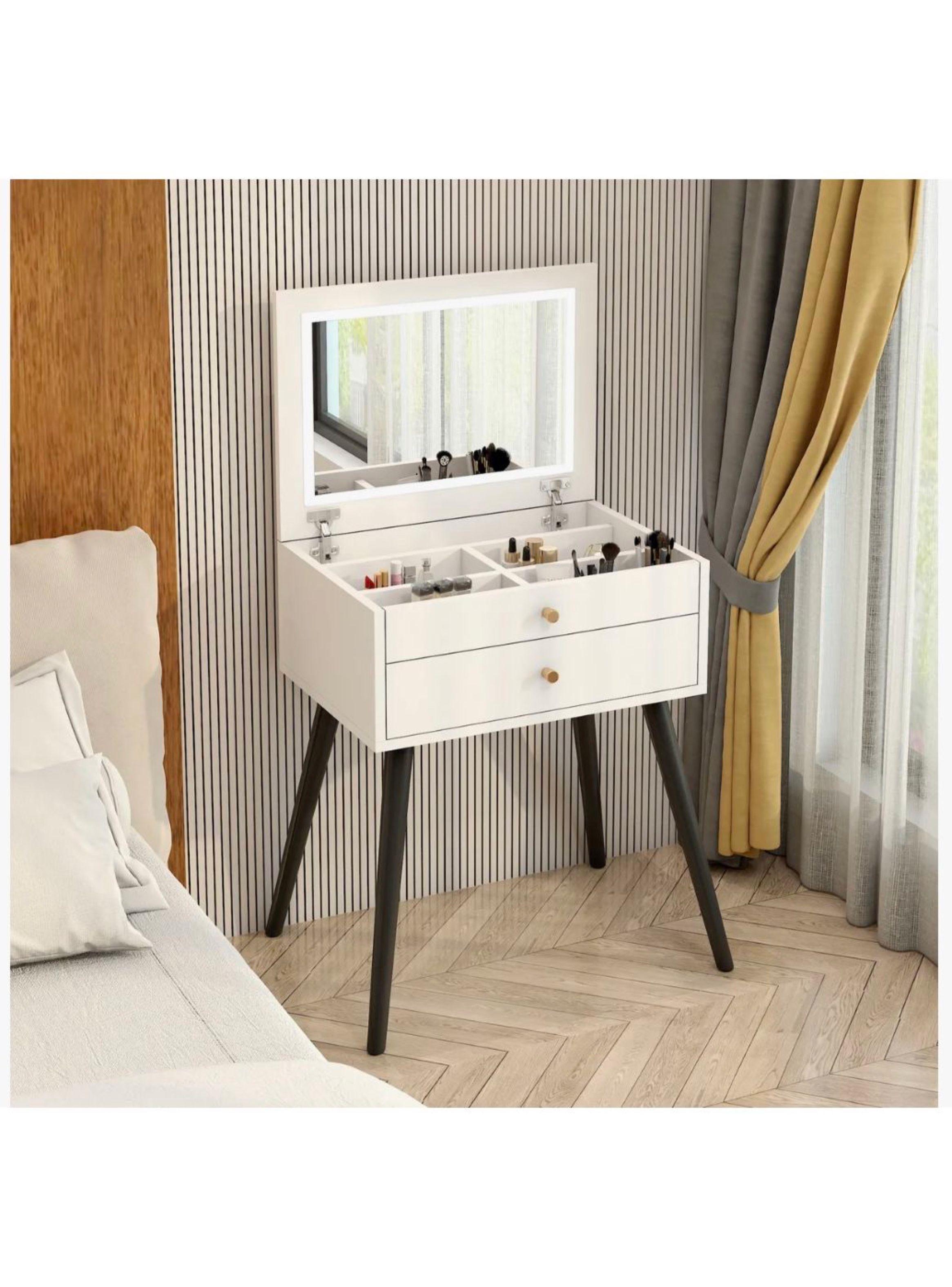 Tocador Plegable Melamina Luz 50*40*78cm Estilo Velador-2