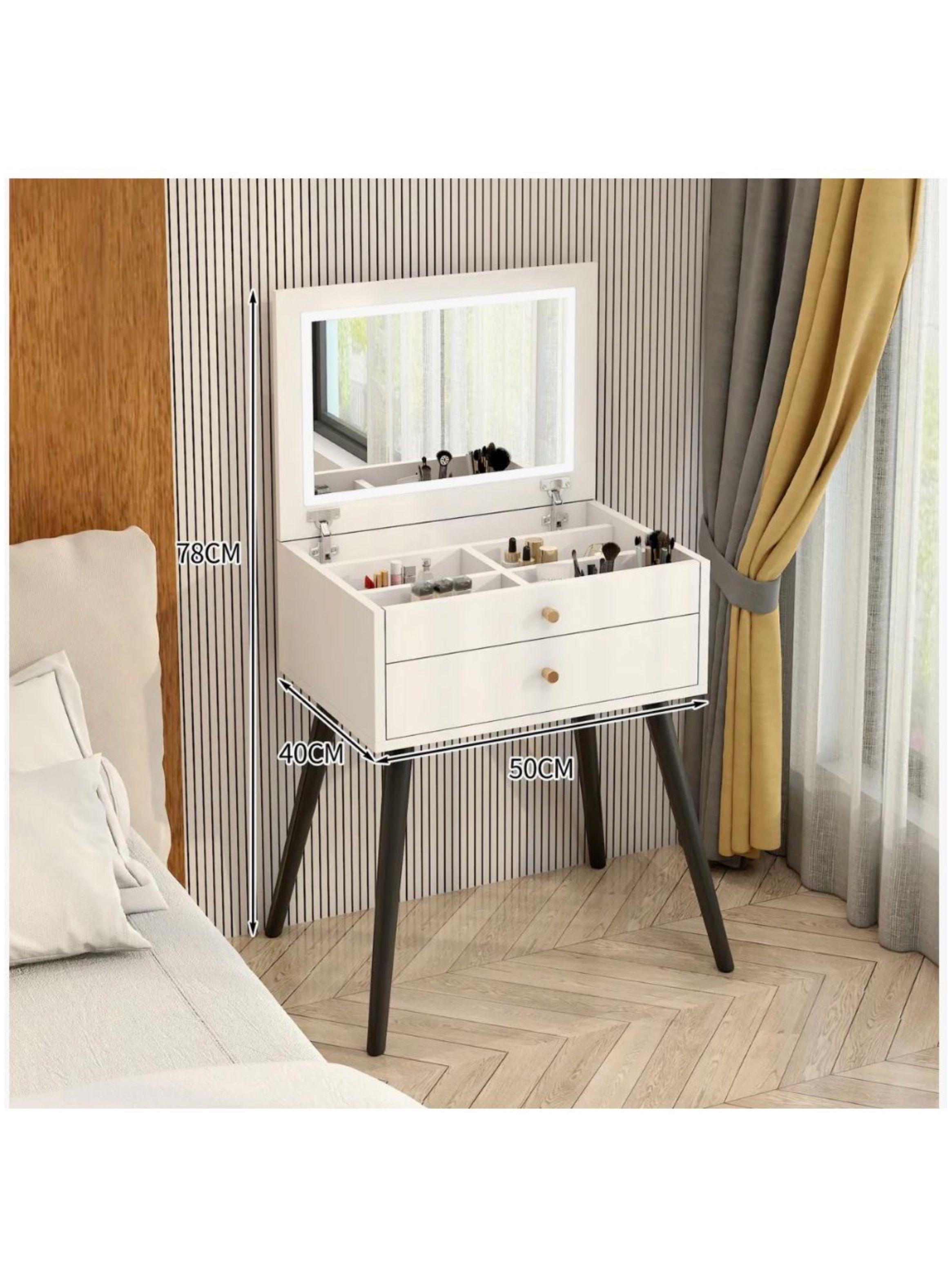 Tocador Plegable Melamina Luz 50*40*78cm Estilo Velador-3