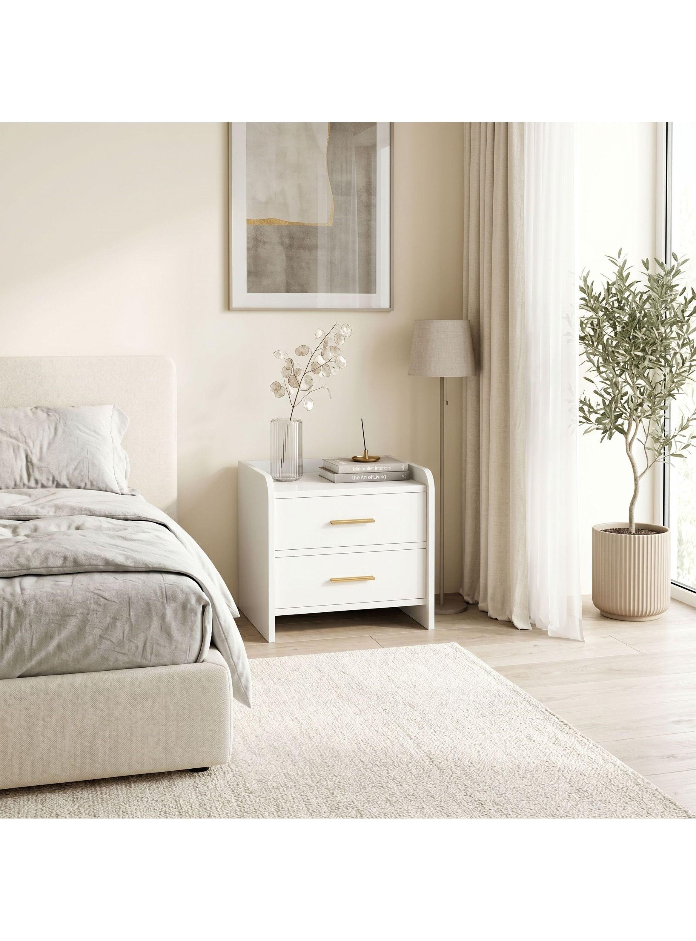 Velador Vanguardia Con 2 Cajones Homer Design 47*40*40-4