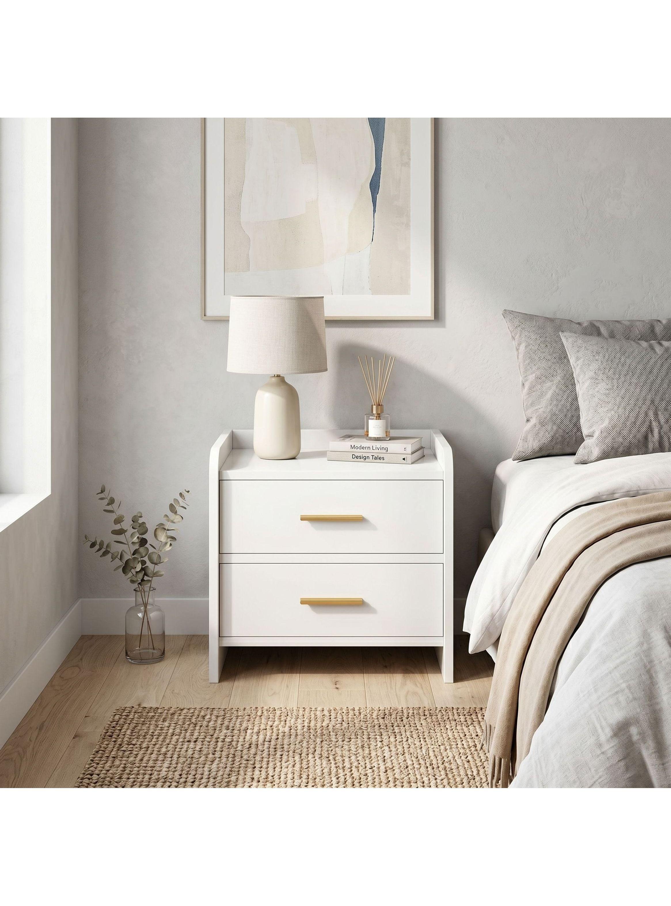 Velador Vanguardia Con 2 Cajones Homer Design 47*40*40-6