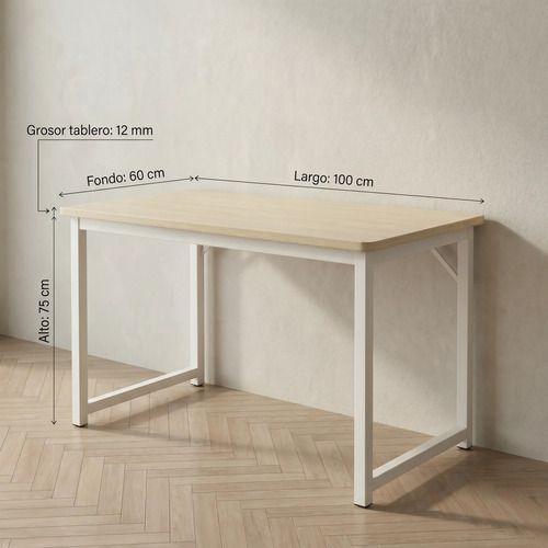 Escritorio Moderno Luciana Oficina Madera 100x60x75cm Marrón-2