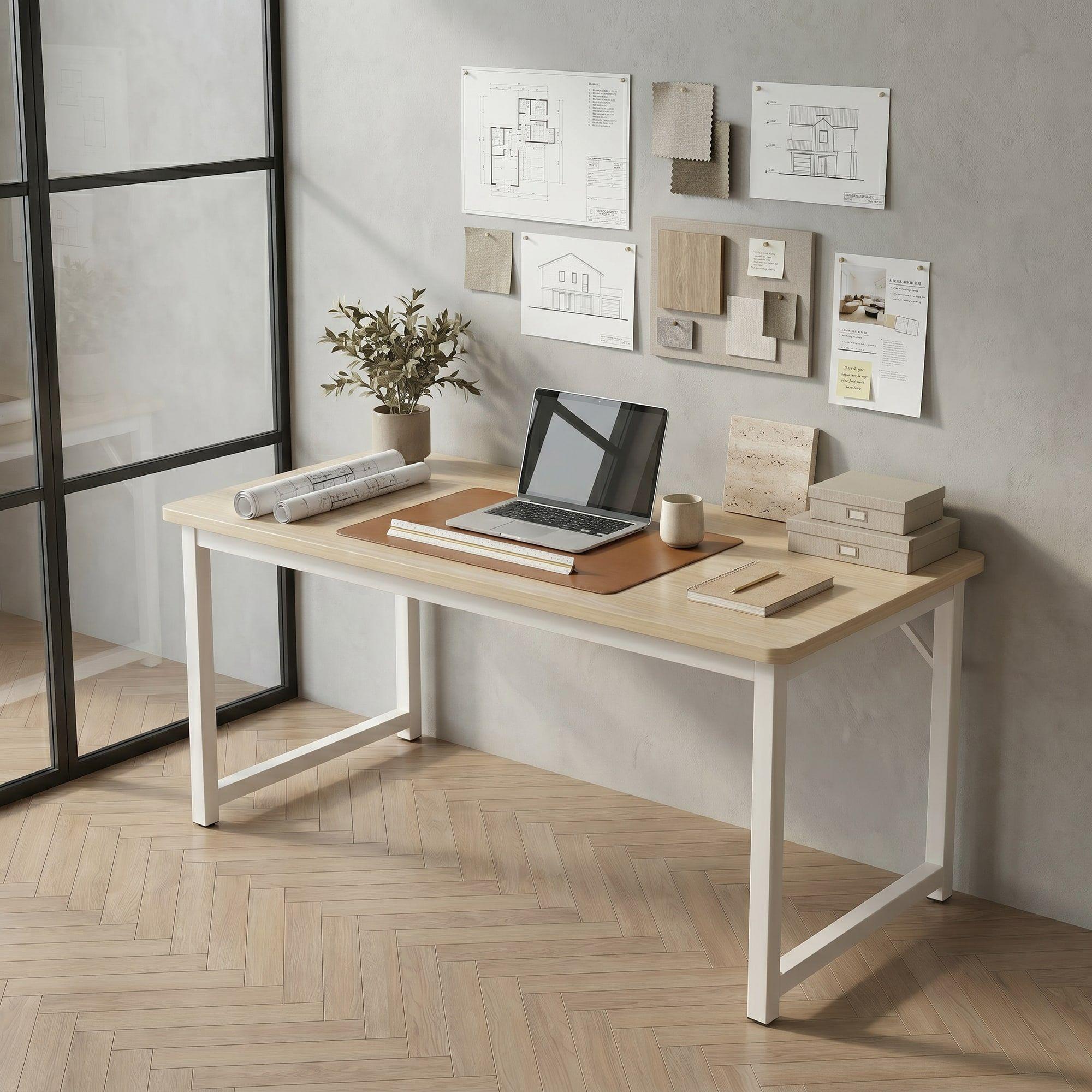 Escritorio Moderno Luciana Oficina Madera 100x60x75cm Marrón-6