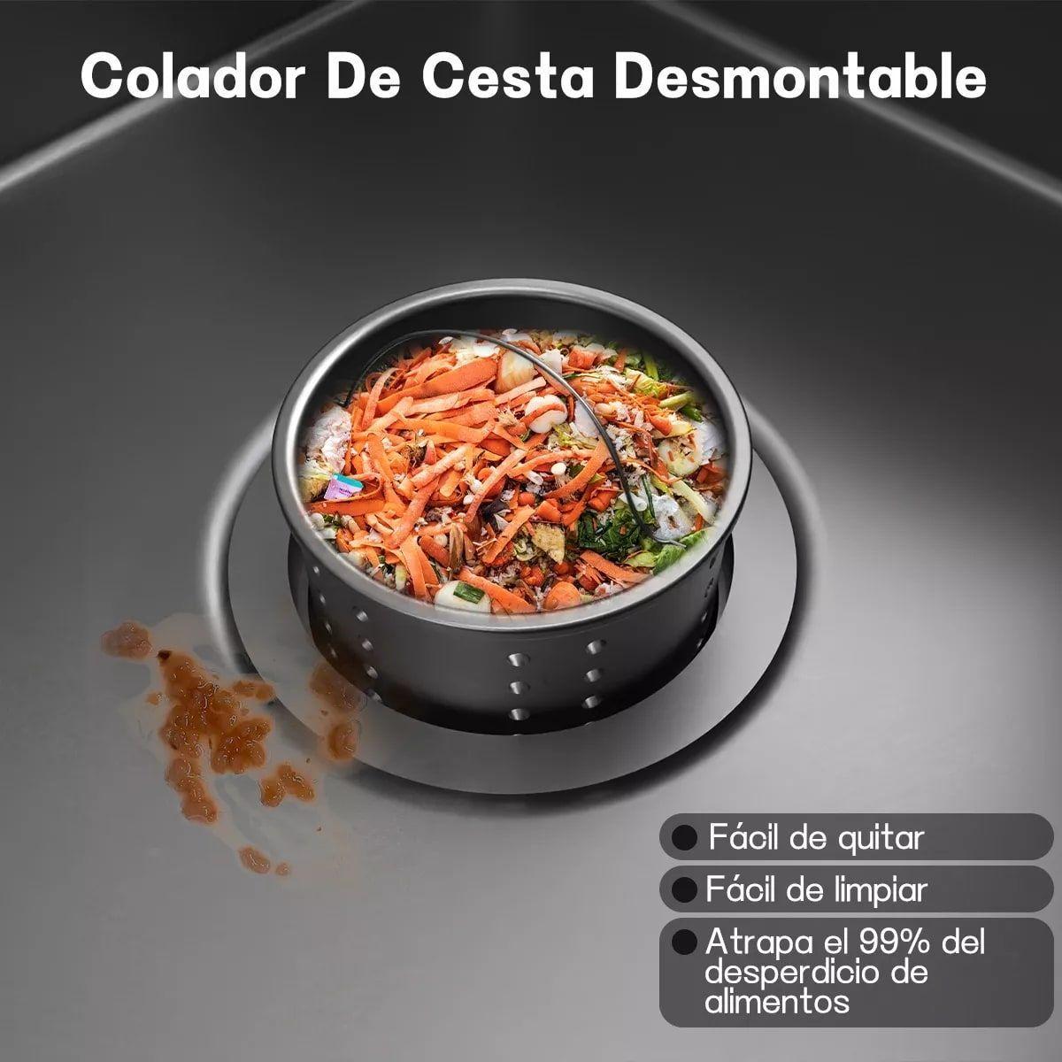 Combo Lavaplato Empotrado 55x45cm Acero Inoxidable Con Todos-3