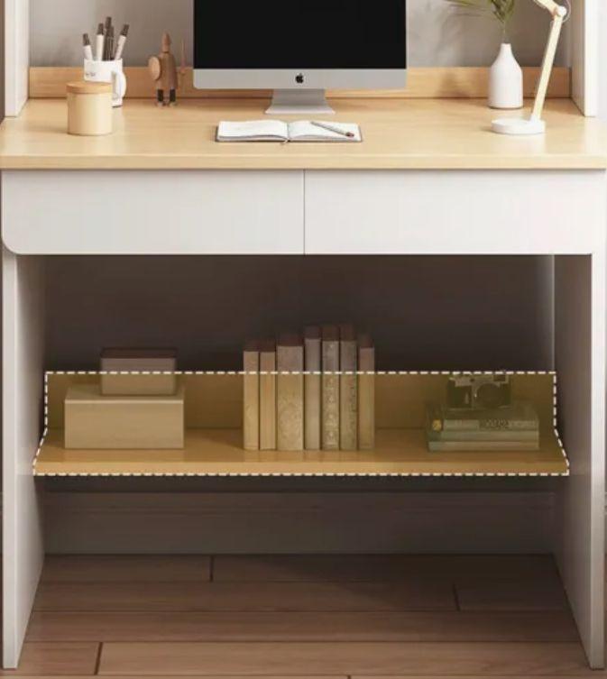 Escritorio Con Cajones Estanteria Para Libros Y Organizador-4